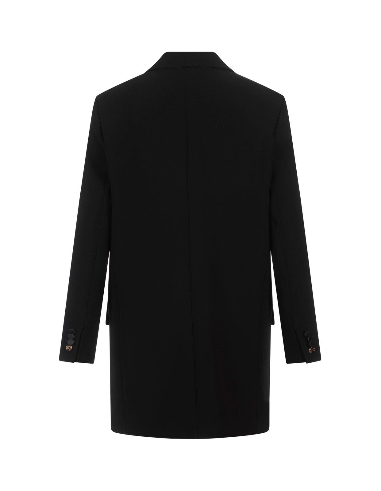 Shop Max Mara Single-breasted Long-sleeved Jacket In Nero