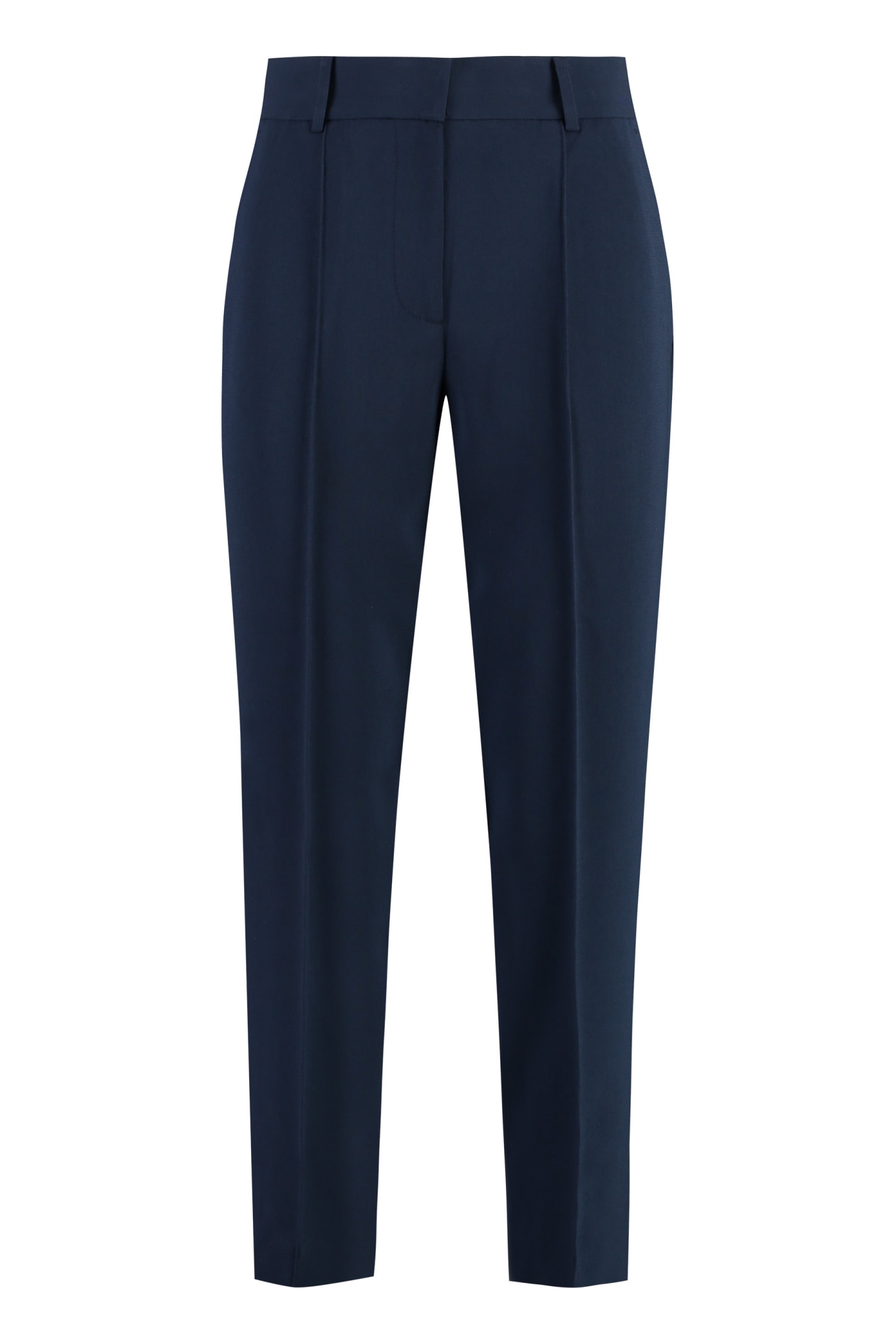 Shop Michael Michael Kors Cropped Pants In Blue