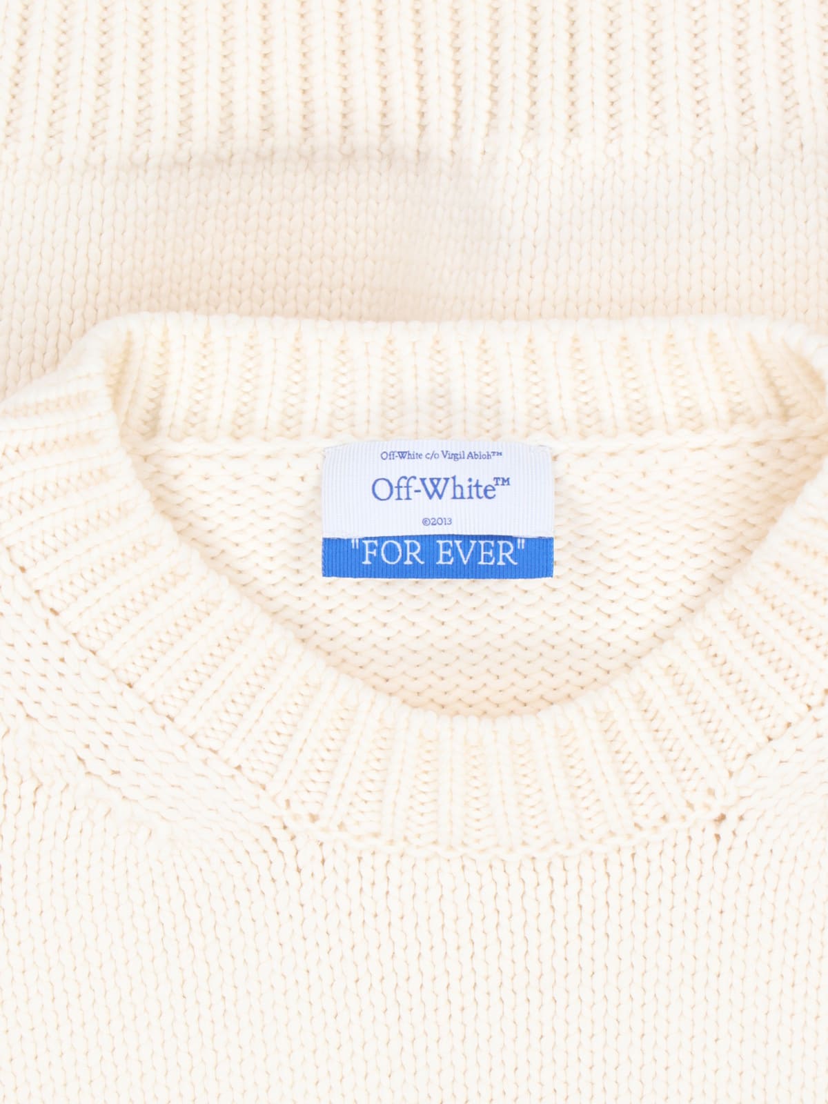 Shop Off-white Logo Sweater In Crema