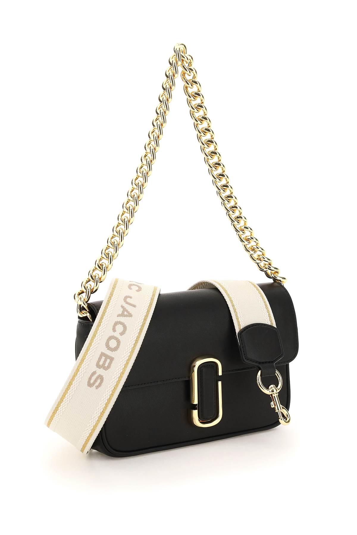 Shop Marc Jacobs The J Marc Shoulder Bag In Black (black)