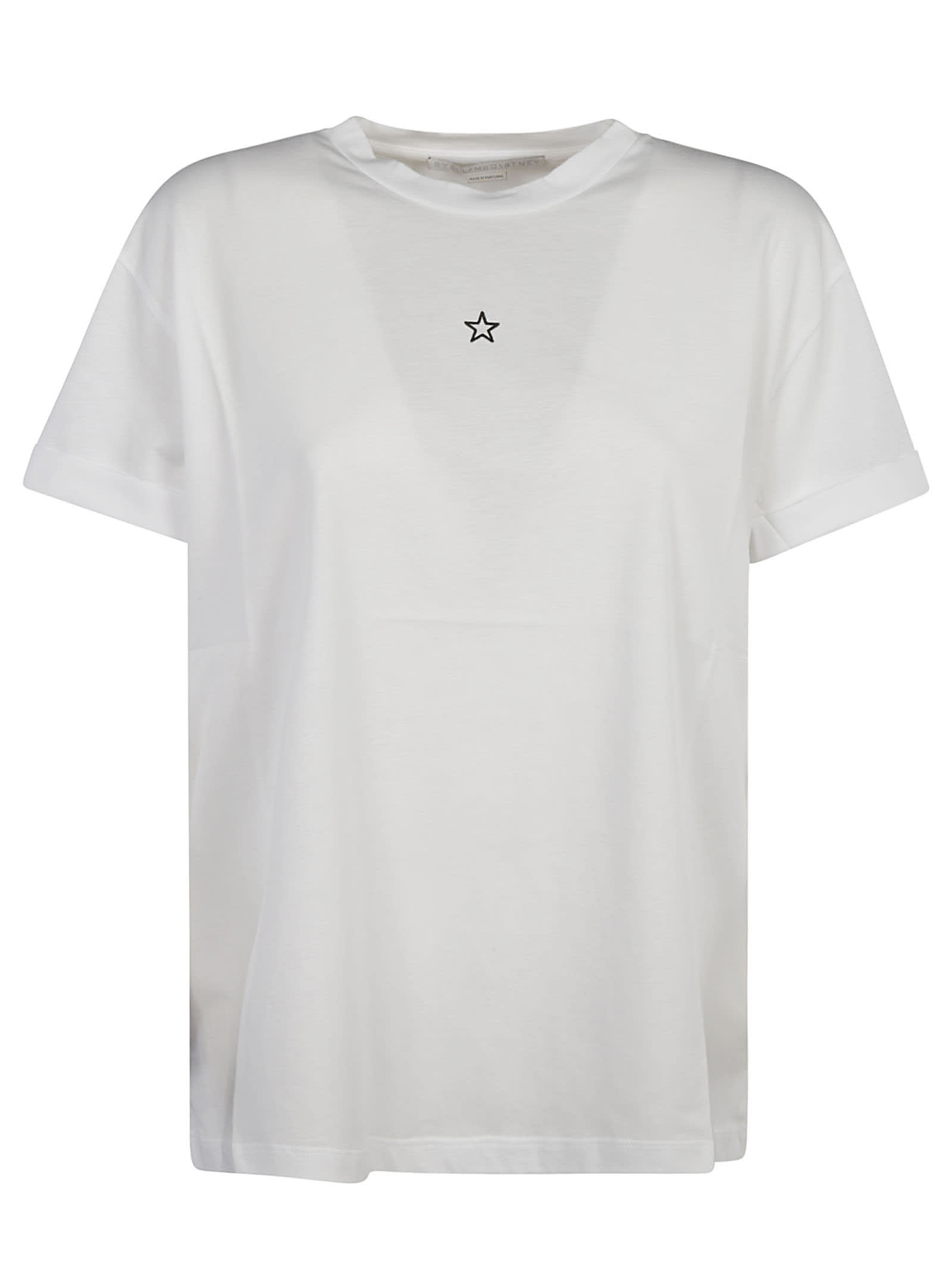 Shop Stella Mccartney Star Print T-shirt In Bianco