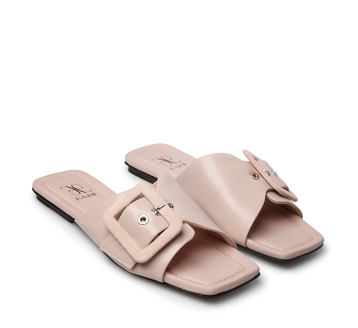 Shop Fabi Sandal With Buckle In Rosa Confetto