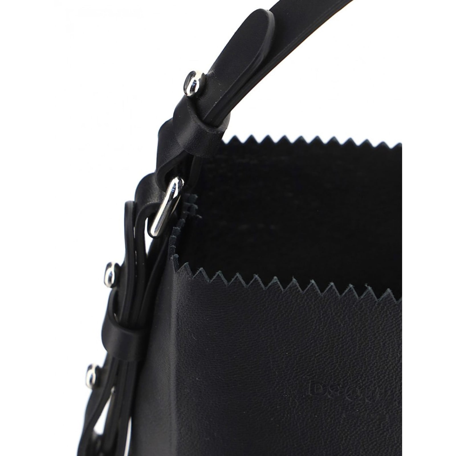 Shop Dsquared2 Small Leather Handbag In Black