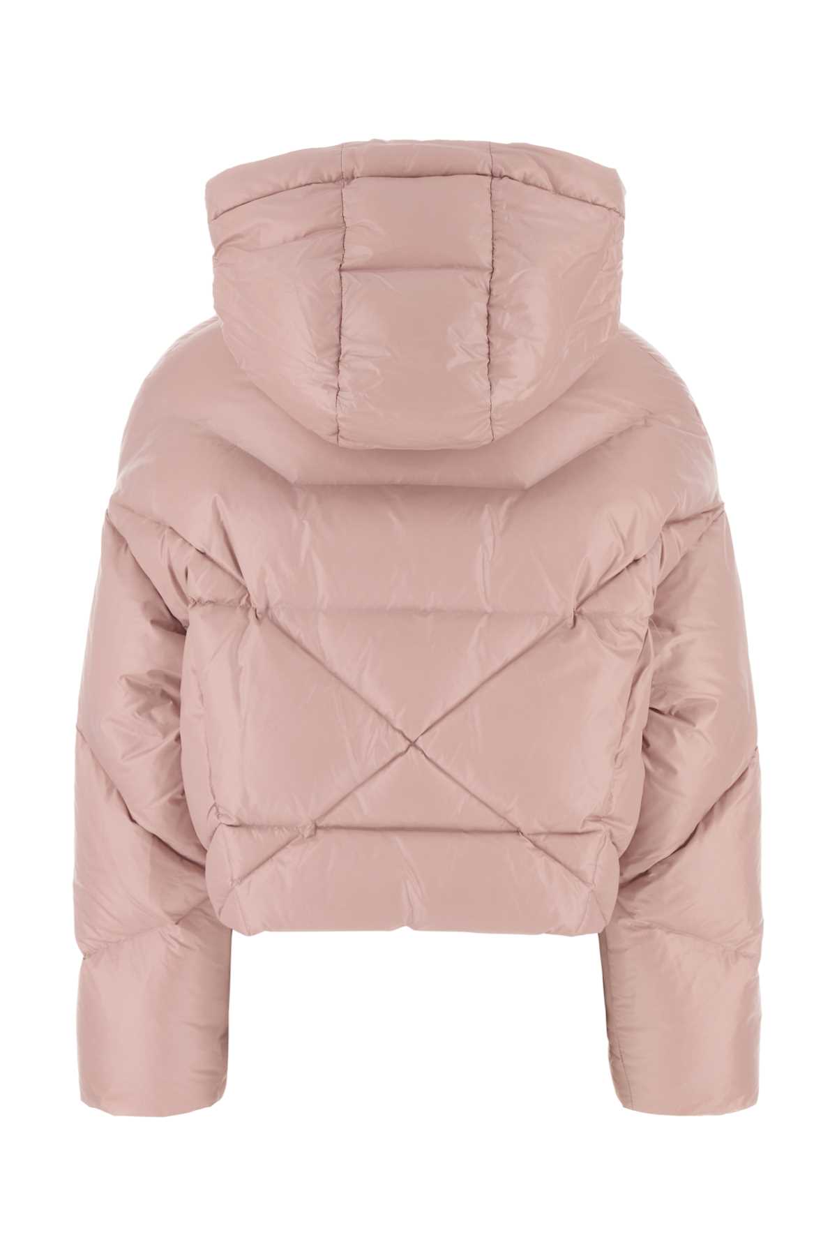 KHRISJOY PASTEL PINK NYLON DOWN JACKET 