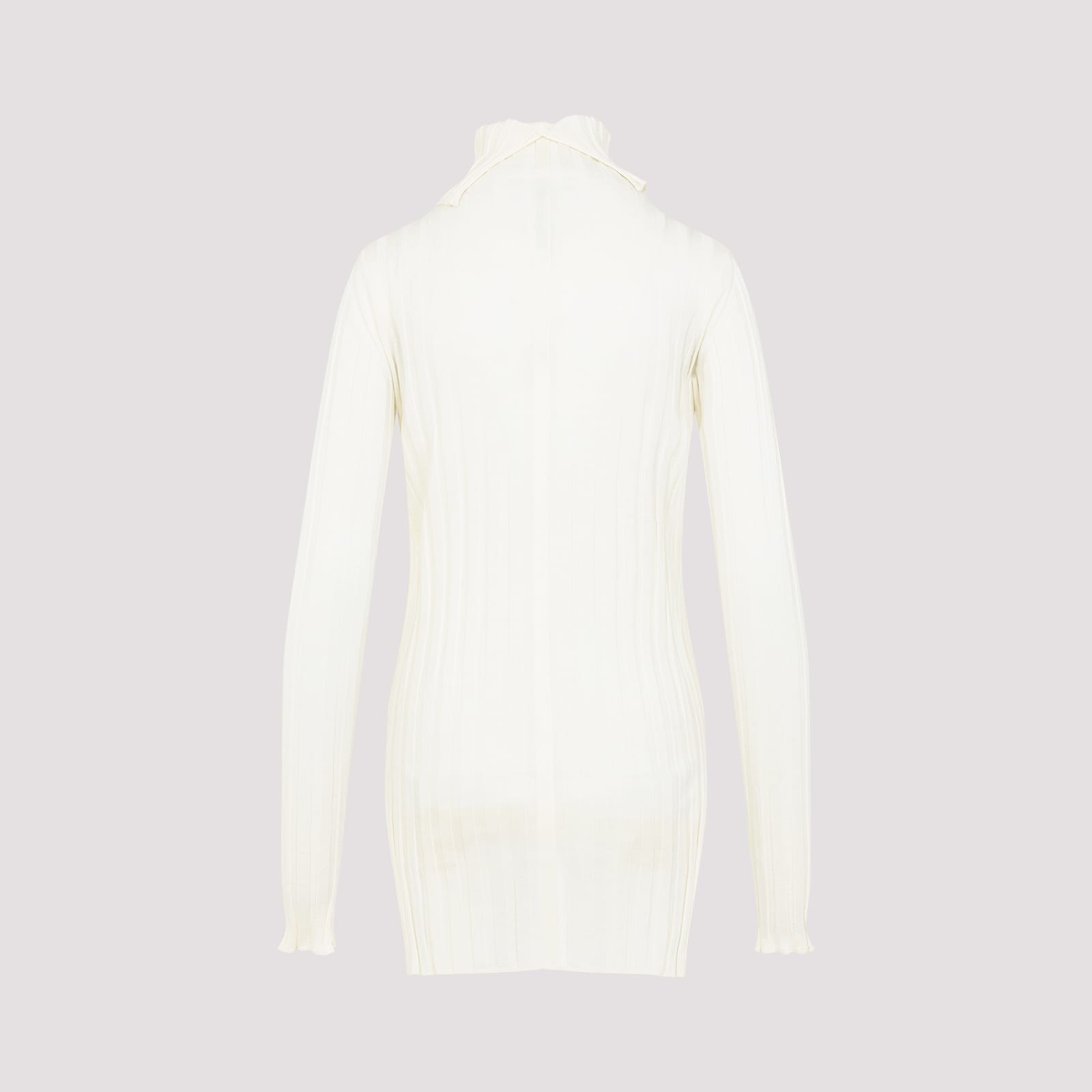 Carven Wool-blend High-neck Sweater In White