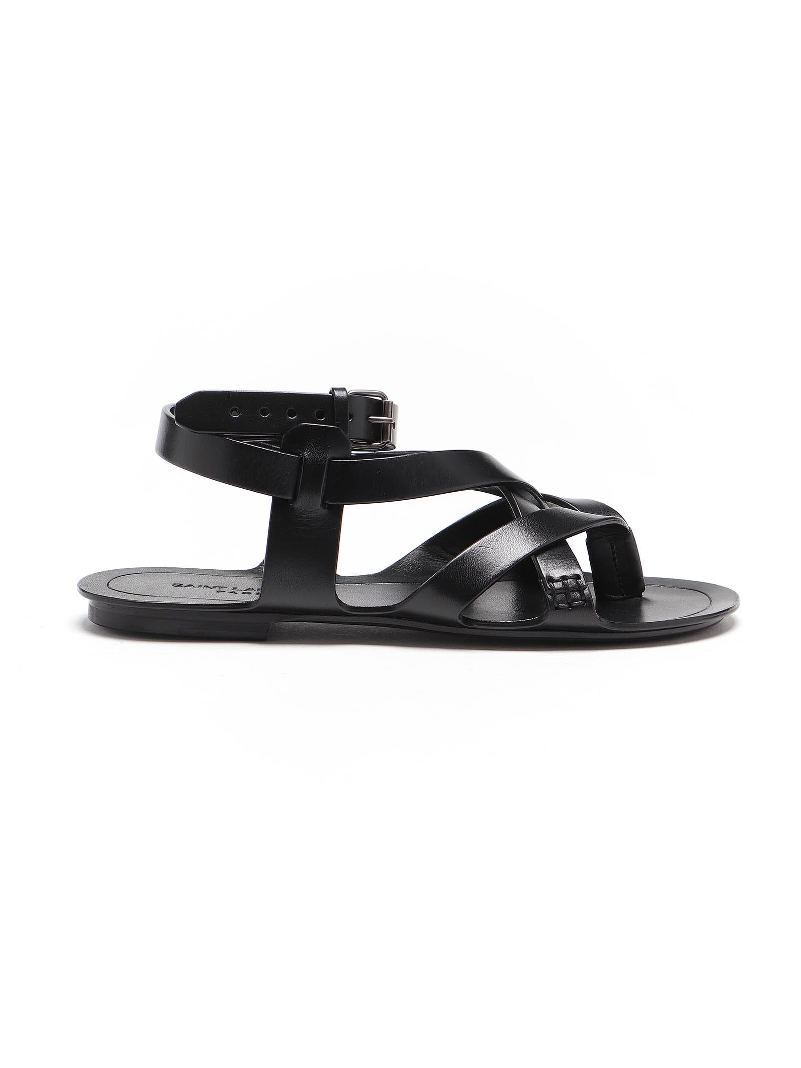 SAINT LAURENT CULVER BUCK SANDAL,11236258