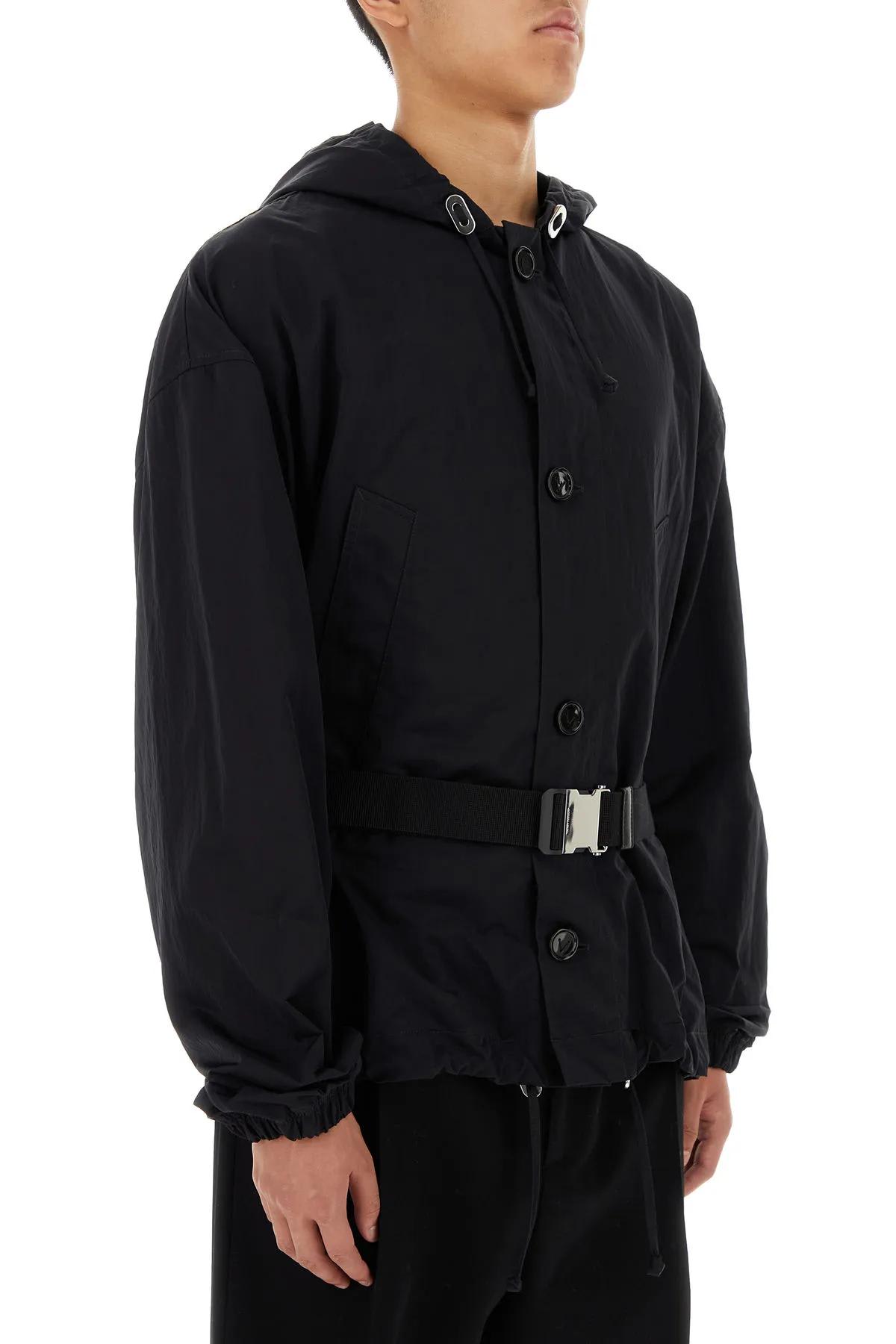 Shop Bottega Veneta Black Nylon Jacket