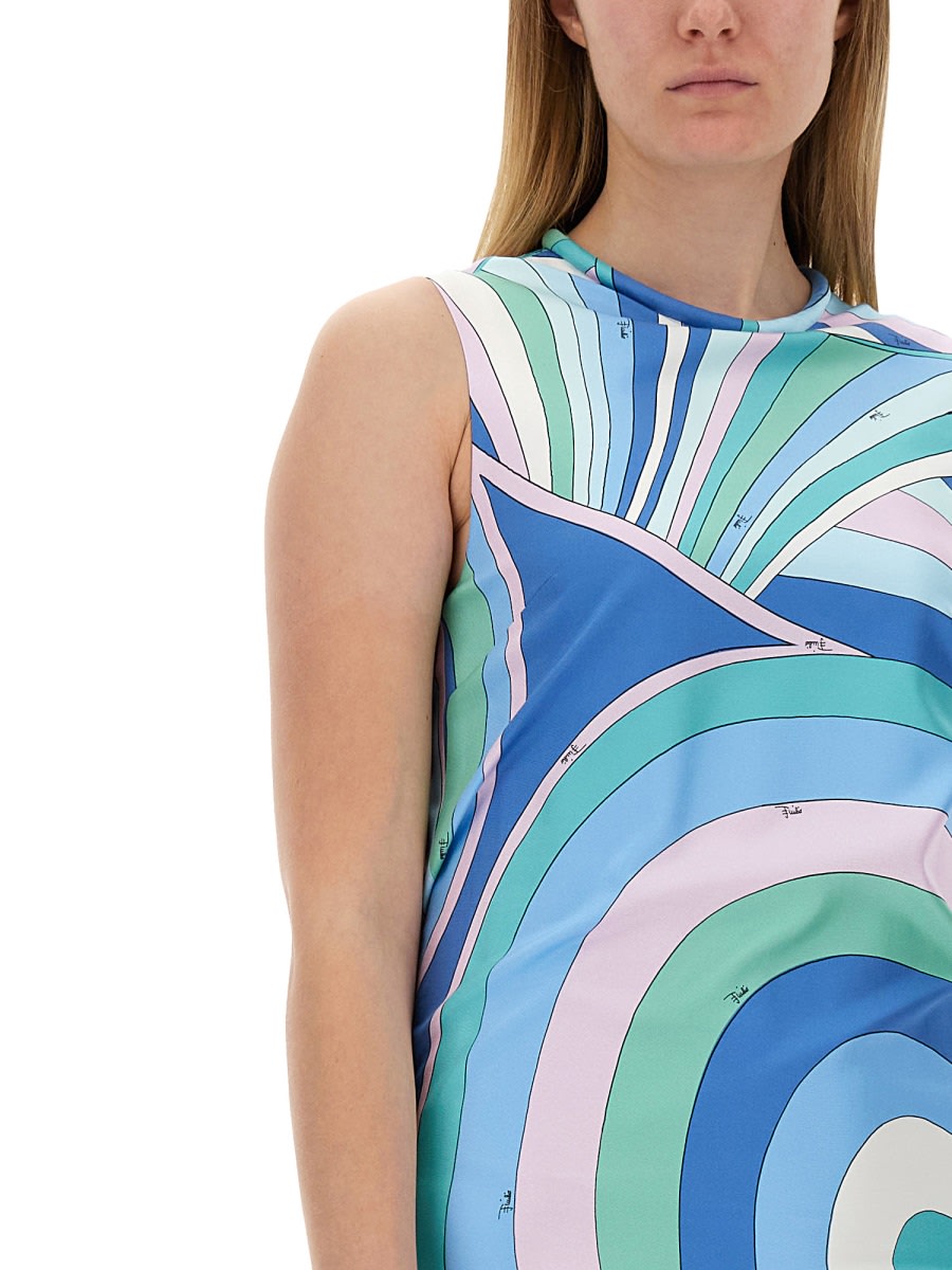 Shop Pucci Twill Dress. In Baby Blue
