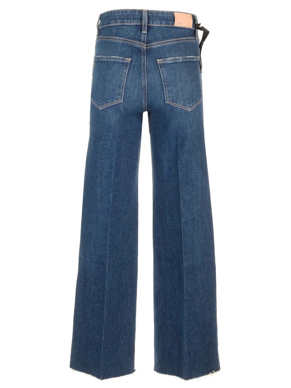 Shop Paige Anessa Straight Leg Jeans In Blue