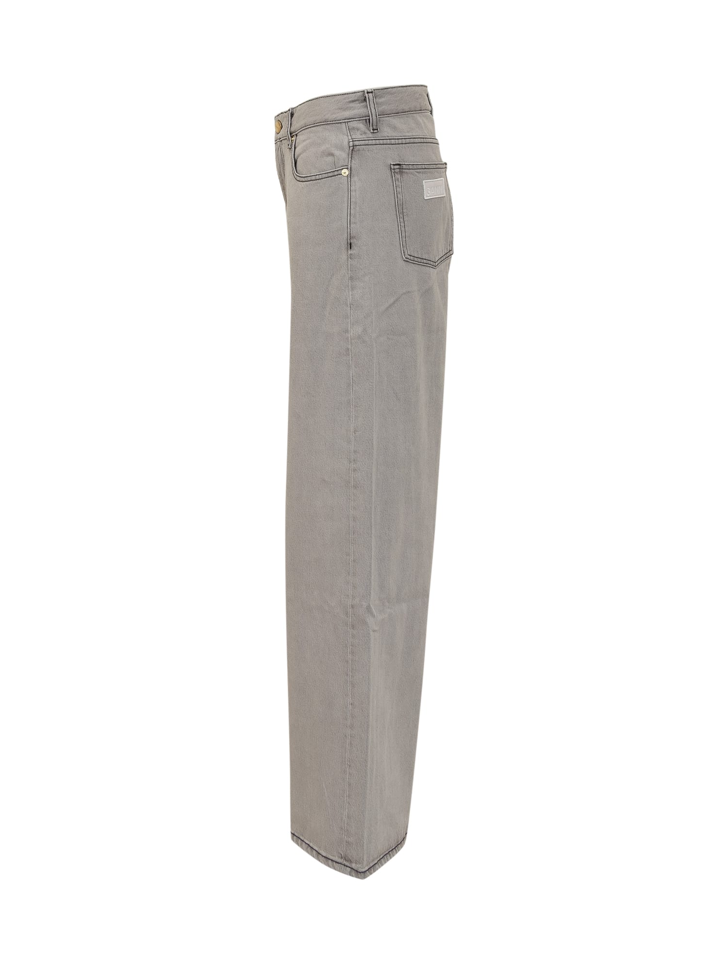 Shop Ganni Future Jeans In Gray Quill