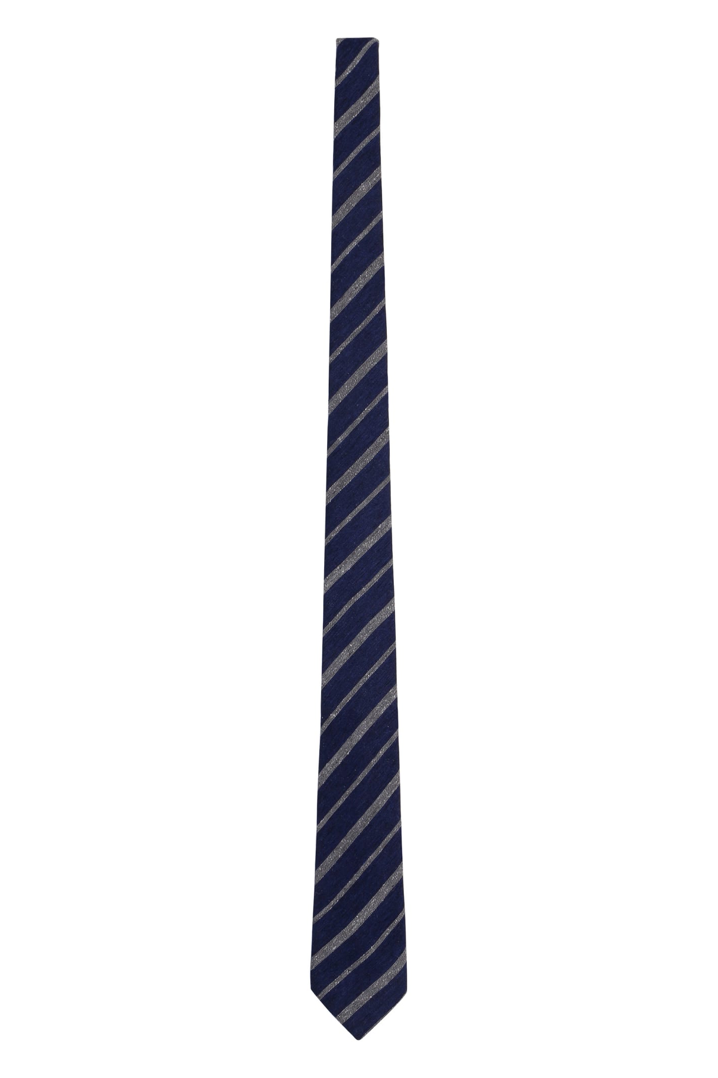 Z Zegna Striped Silk-wool Blend Tie