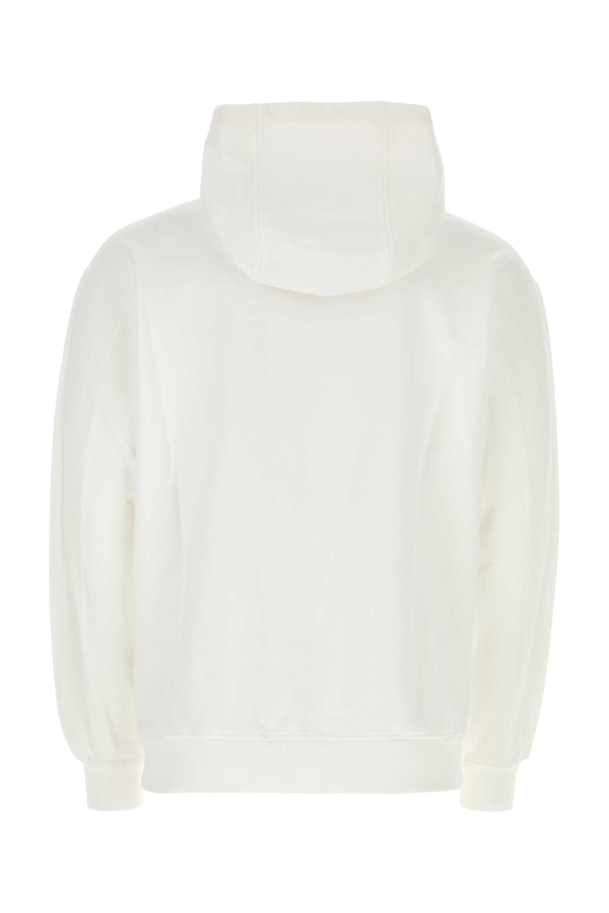 Shop Casablanca White Cotton Sweatshirt In Tennisclubiconpastelle