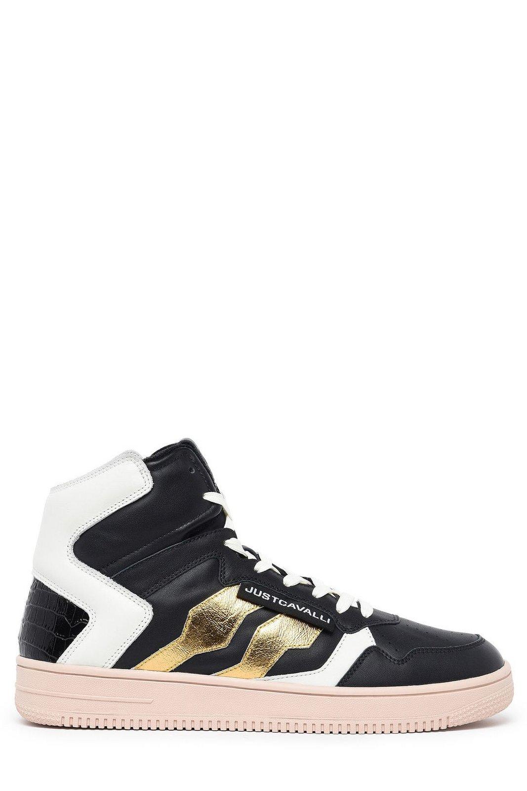 Just Cavalli Logo Patch Lace-up Sneakers