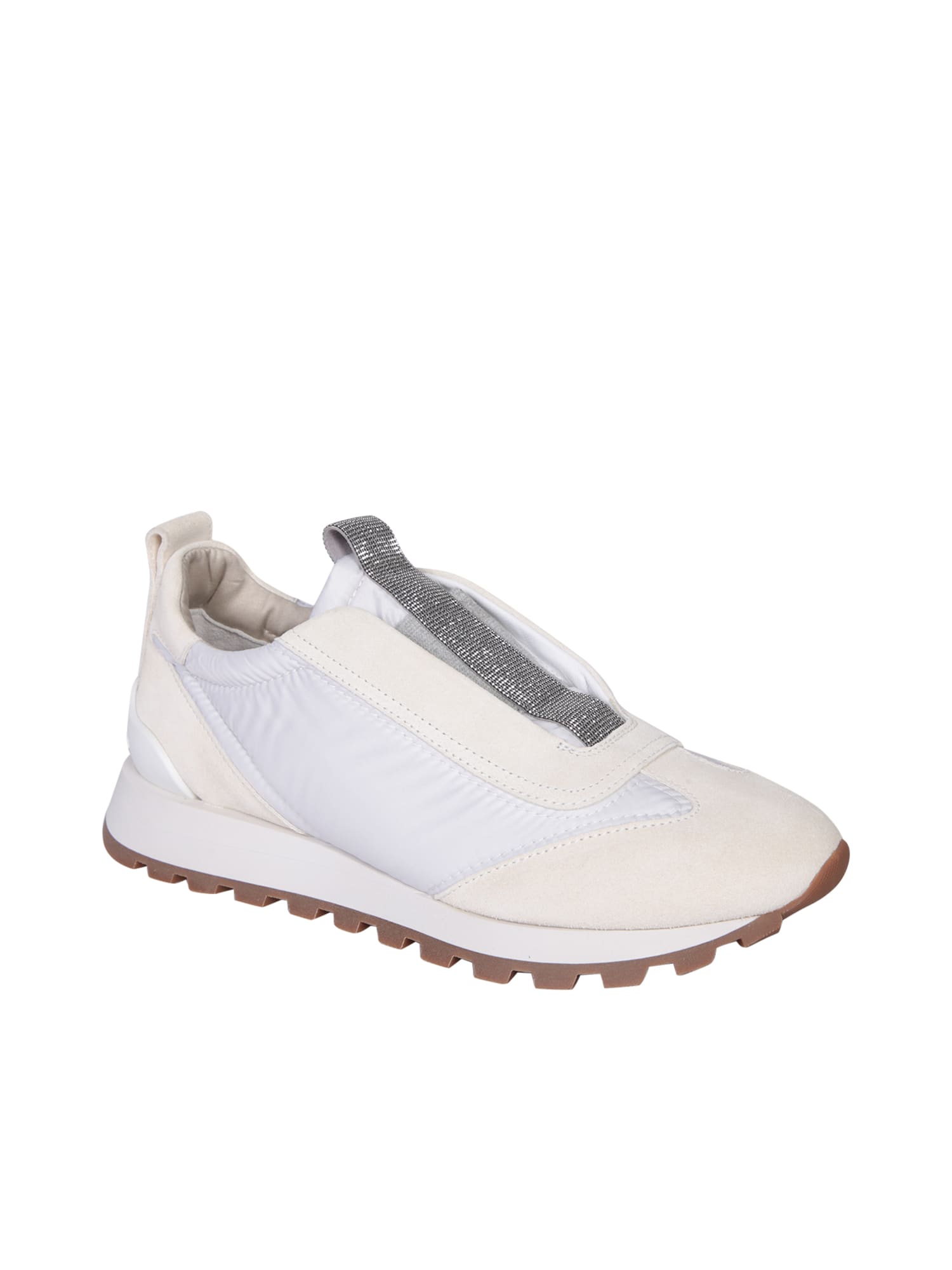 Shop Brunello Cucinelli The Slip-ons By  Are Elegant And Casual, Decorated With Hand-applied Beads In White