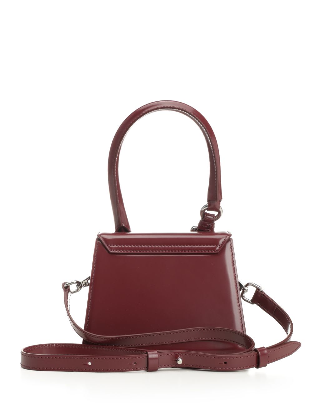 Jacquemus Womens Burgundy Medium Chiquito Buckle Leather Top-handle Bag In Burgundy