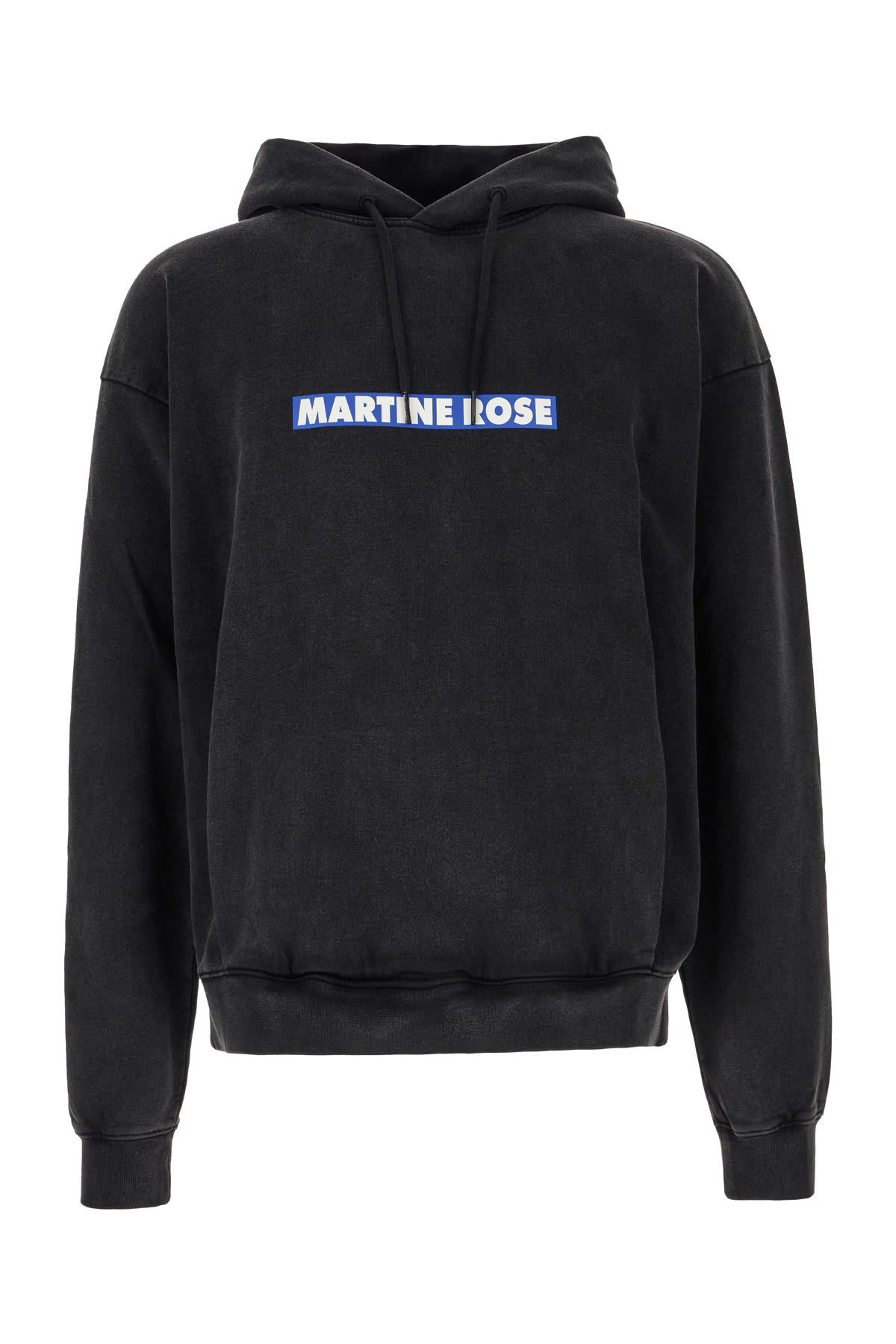 Martine Rose Charcoal Cotton Oversize Sweatshirt In Black Pigment