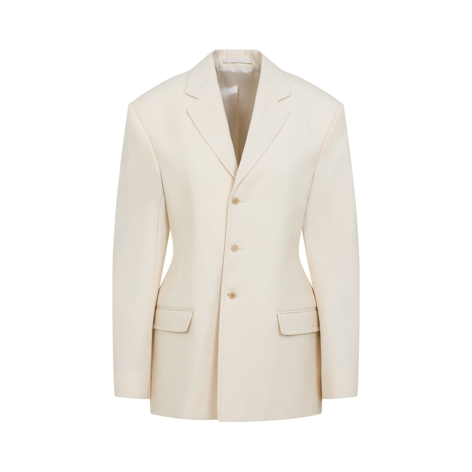 Shop Carven Ja202 Jacket Blazer In Parchment