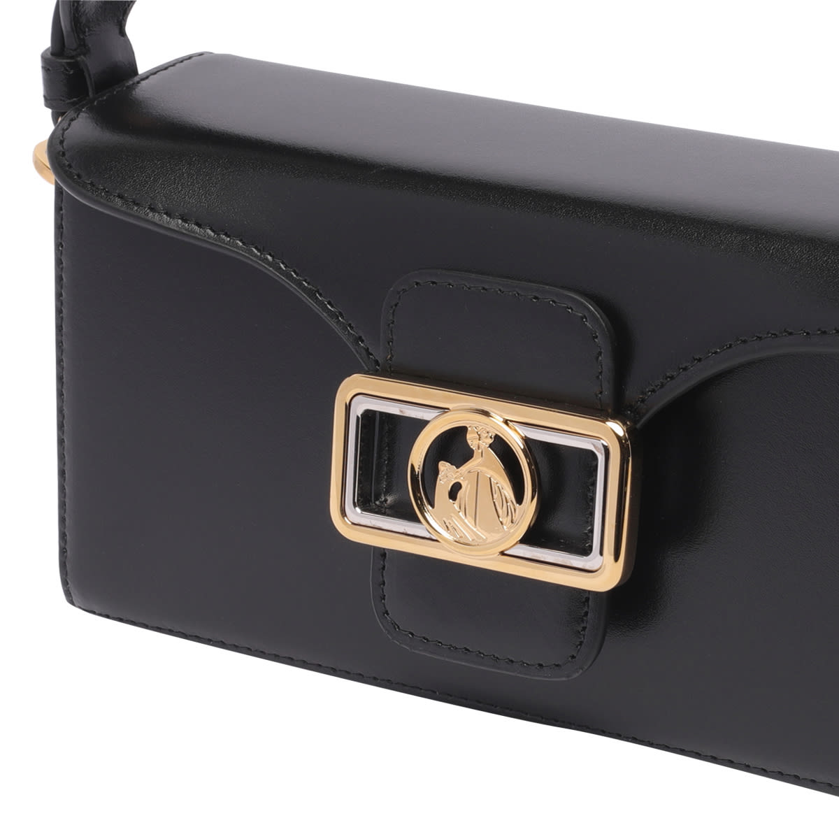 Shop Lanvin Nano Pencil Box Bag In Black