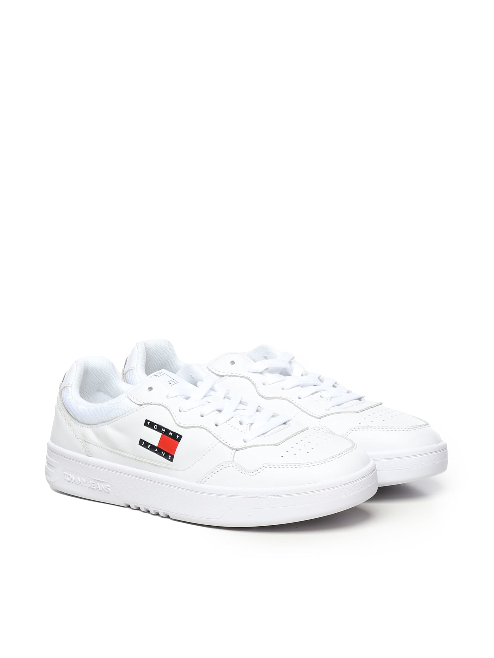 Tommy Hilfiger Color Block Sneakers With Preformed Sole In White