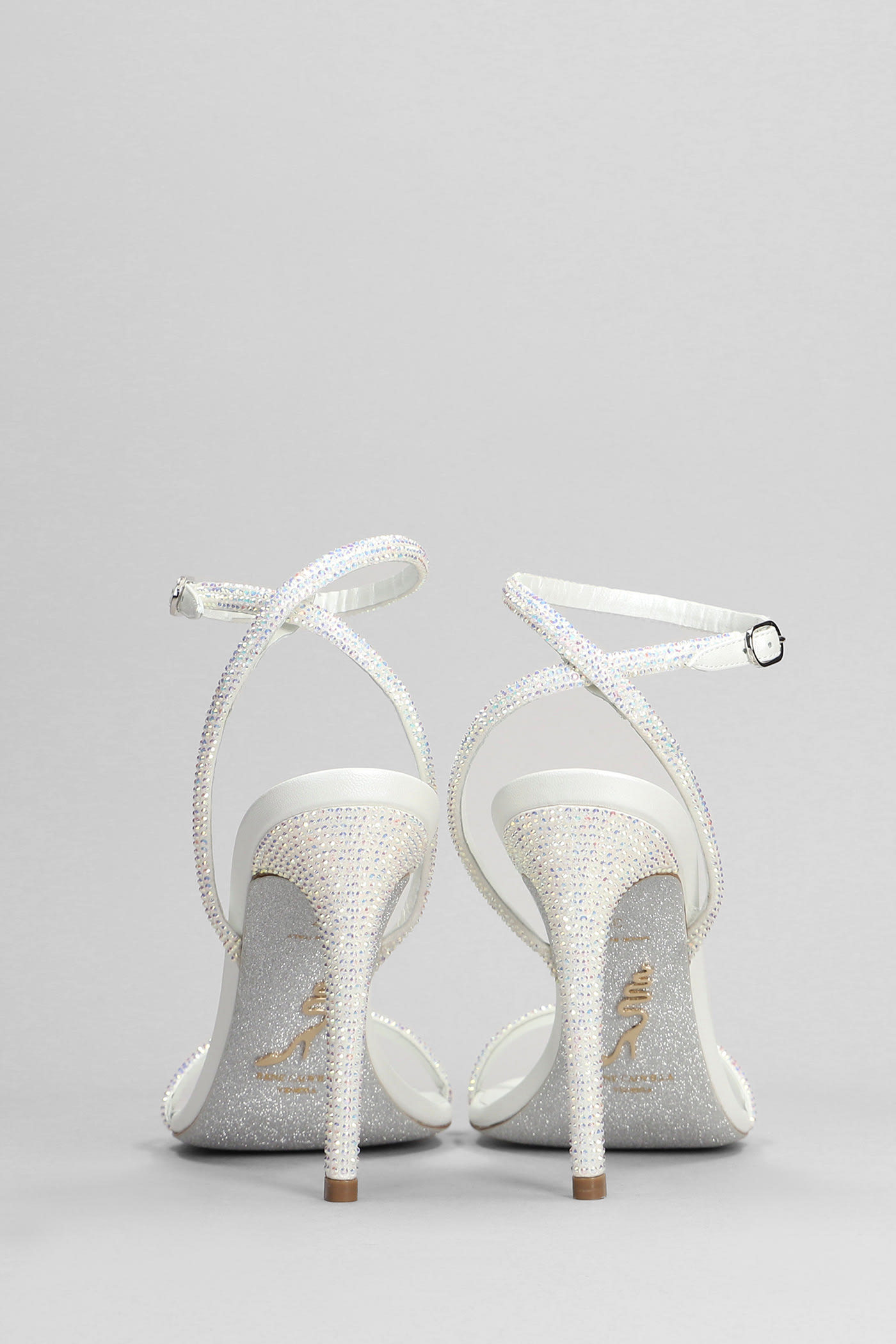 Shop René Caovilla Ellabrita Sandals In White Leather