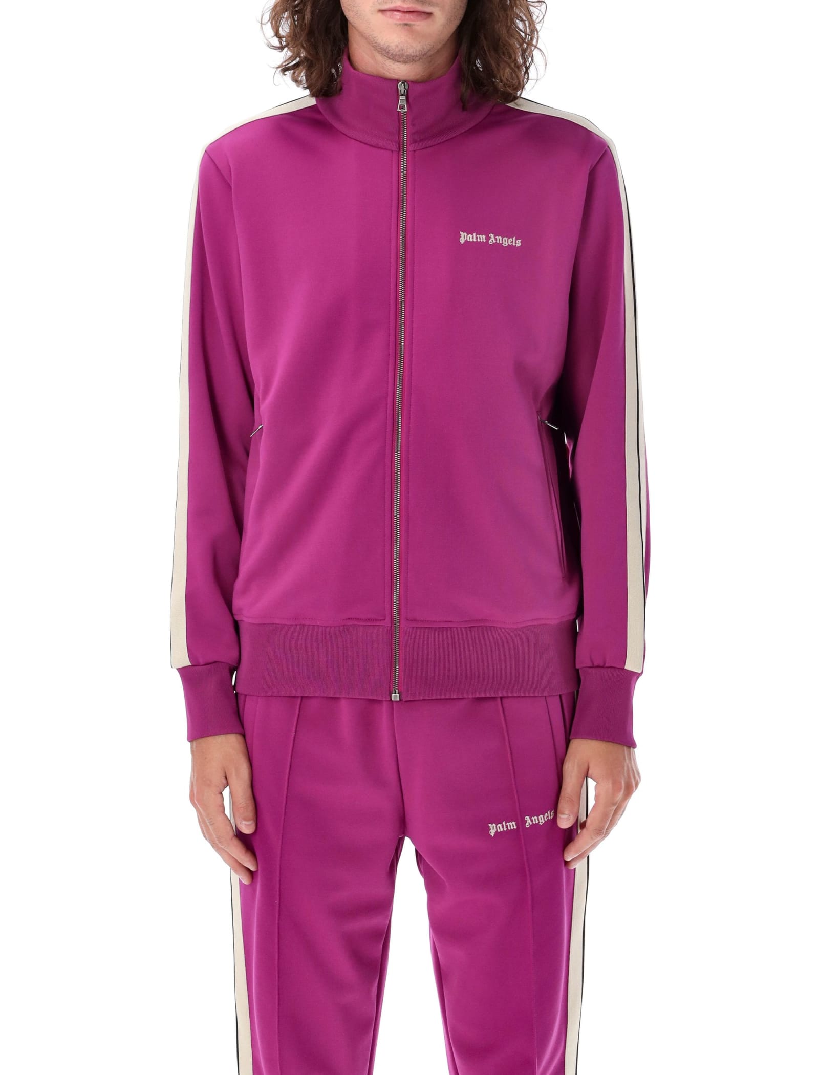 Shop Palm Angels Trackjacket Classic In Purple