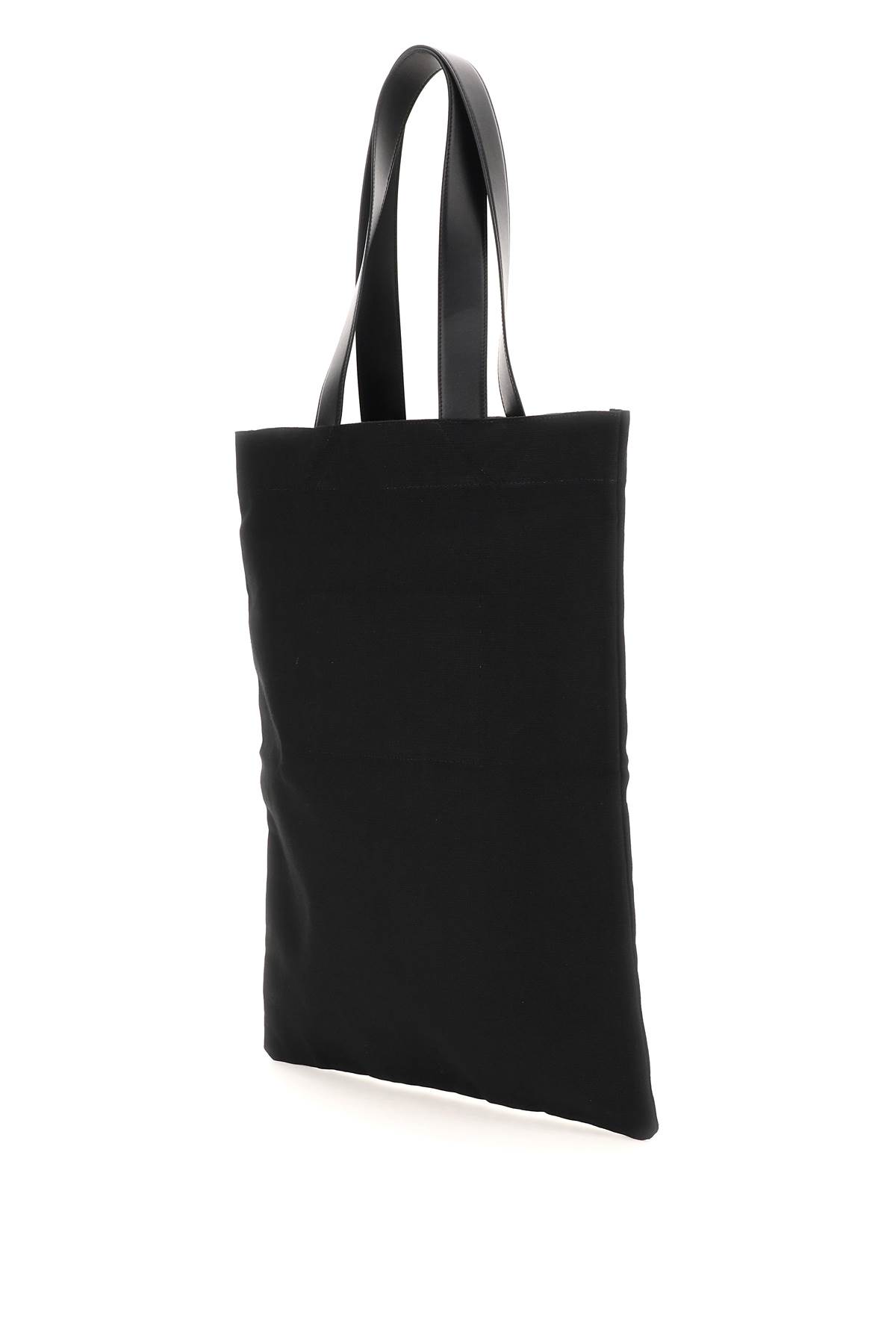 Shop Jil Sander Extra Large Canvas Tote Bag In Black