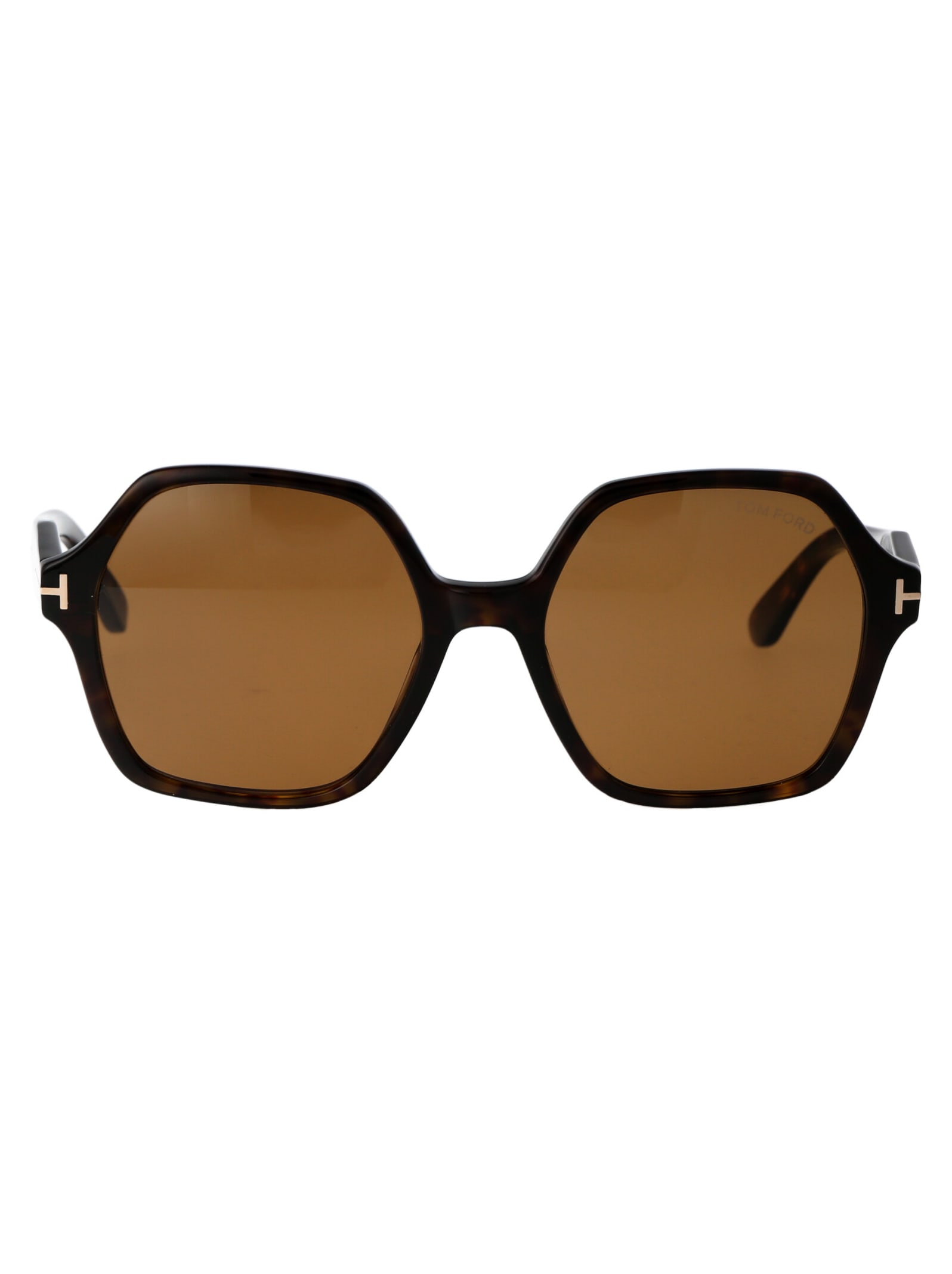 Shop Tom Ford Romy Sunglasses In 52e Avana Scura / Marrone