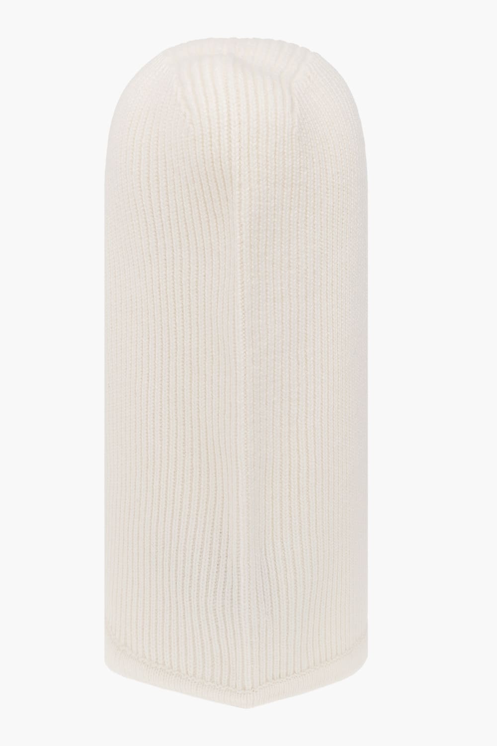 Shop Saint Laurent Ribbed Cashmere Balaclava In Ivory