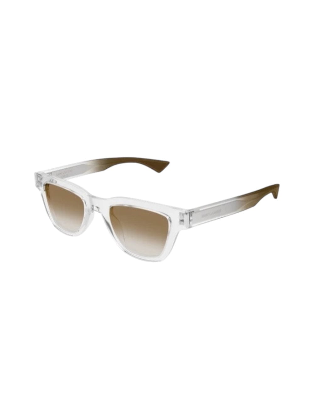 Saint Laurent Sl 790005 Crystal Crystal Green Sunglasses In Gray