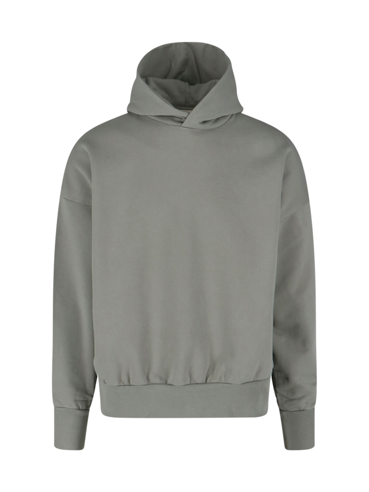 Fear Of God Hooded Sweatshirt With Ribbed Cuffs And Hem In Gray