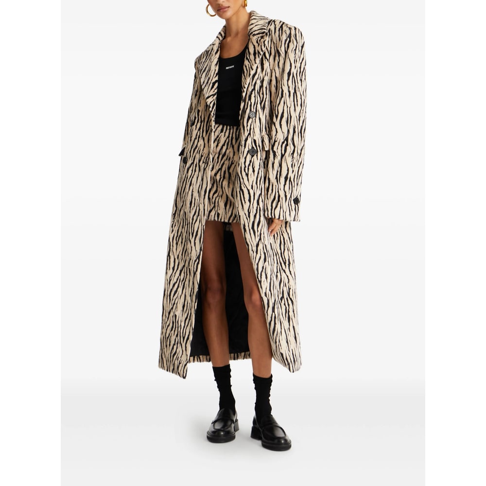 Rotate Birger Christensen Rotate Animal Print Textured Skirt With Form-fitting Design In Multi