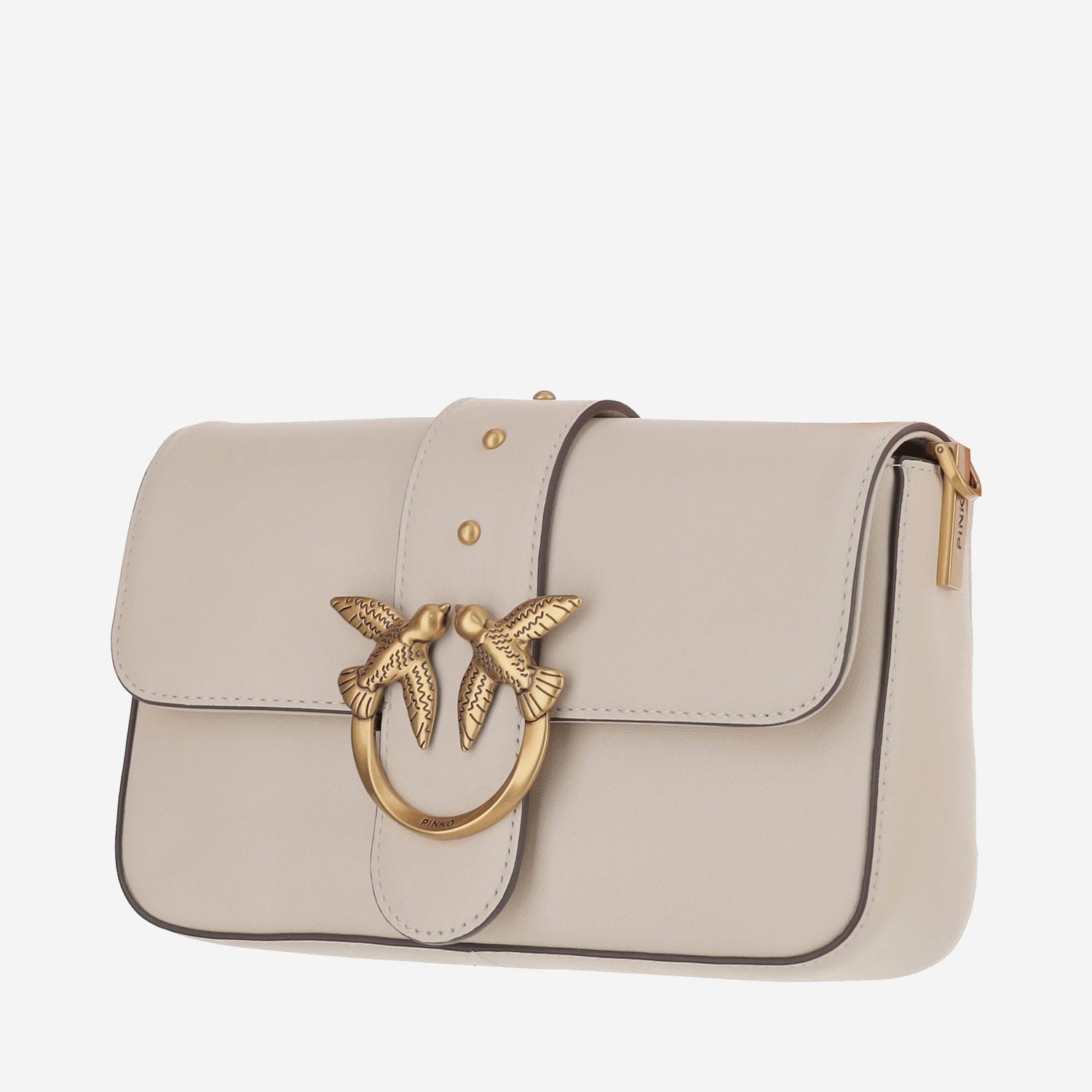Pinko Classic Love Bag Slouchy Shoulder Bag In White
