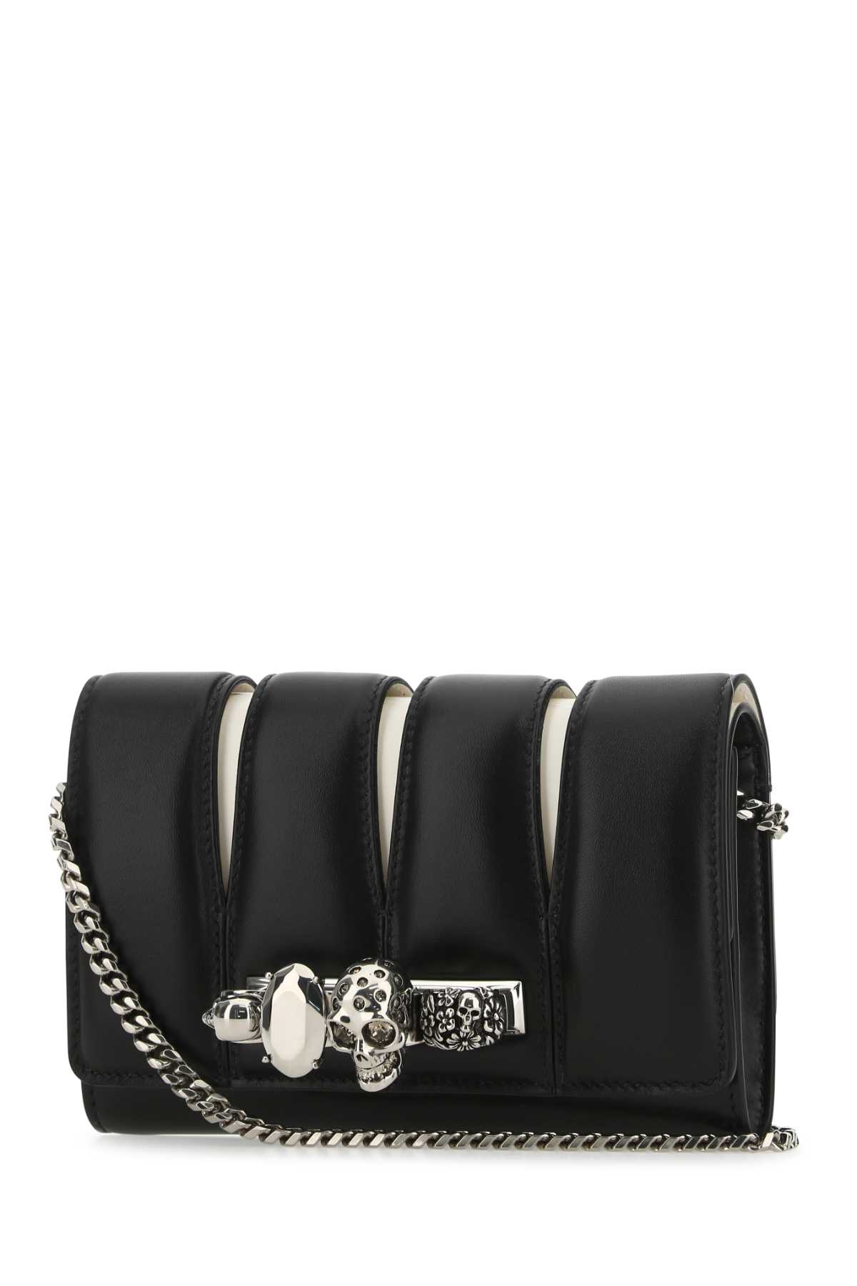Alexander Mcqueen Two-tone Nappa Leather The Slash Clutch In 1090