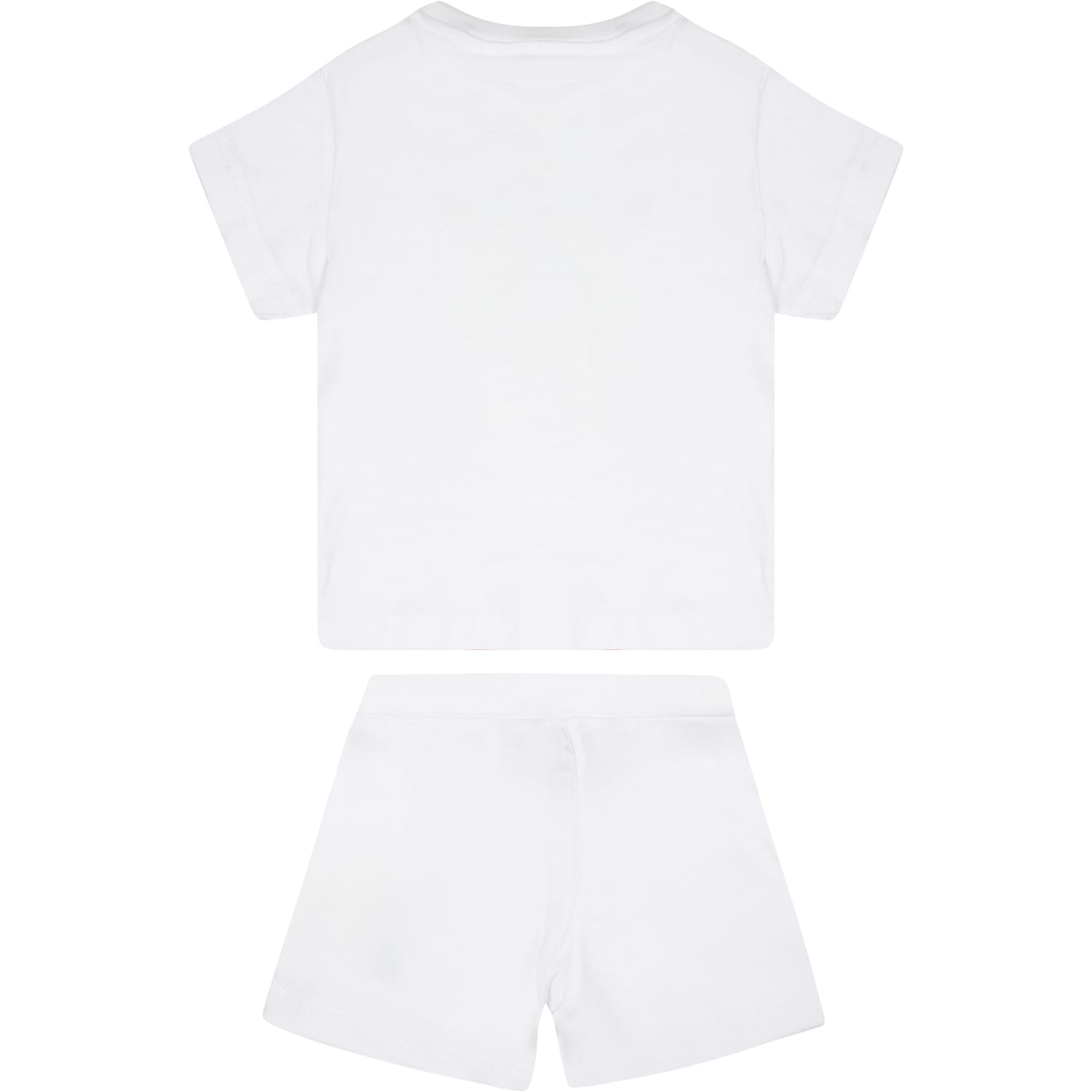 Shop Dsquared2 White Suit For Baby Boy With Logo