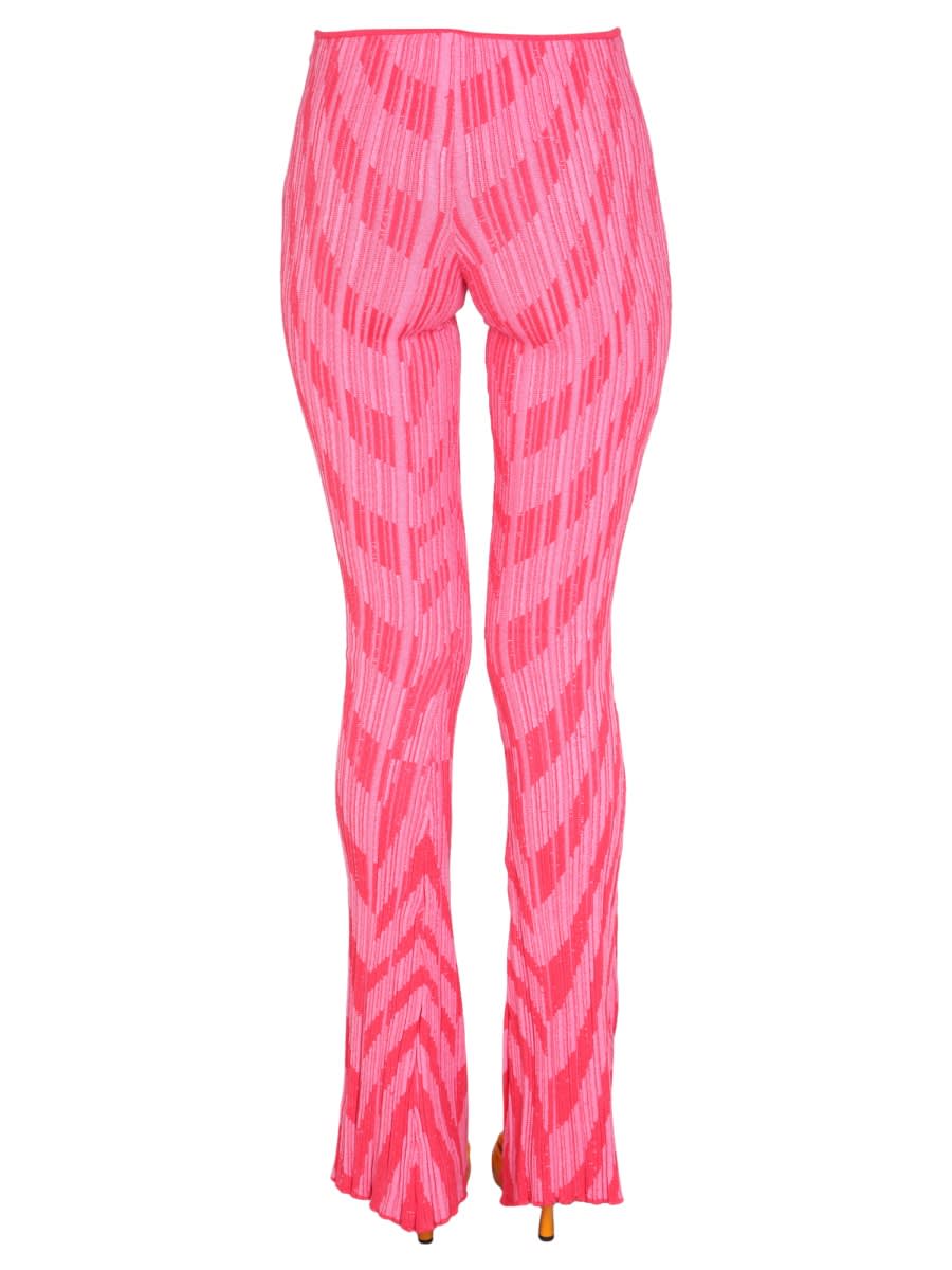Shop Philosophy Di Lorenzo Serafini Striped Pattern Pants In Pink