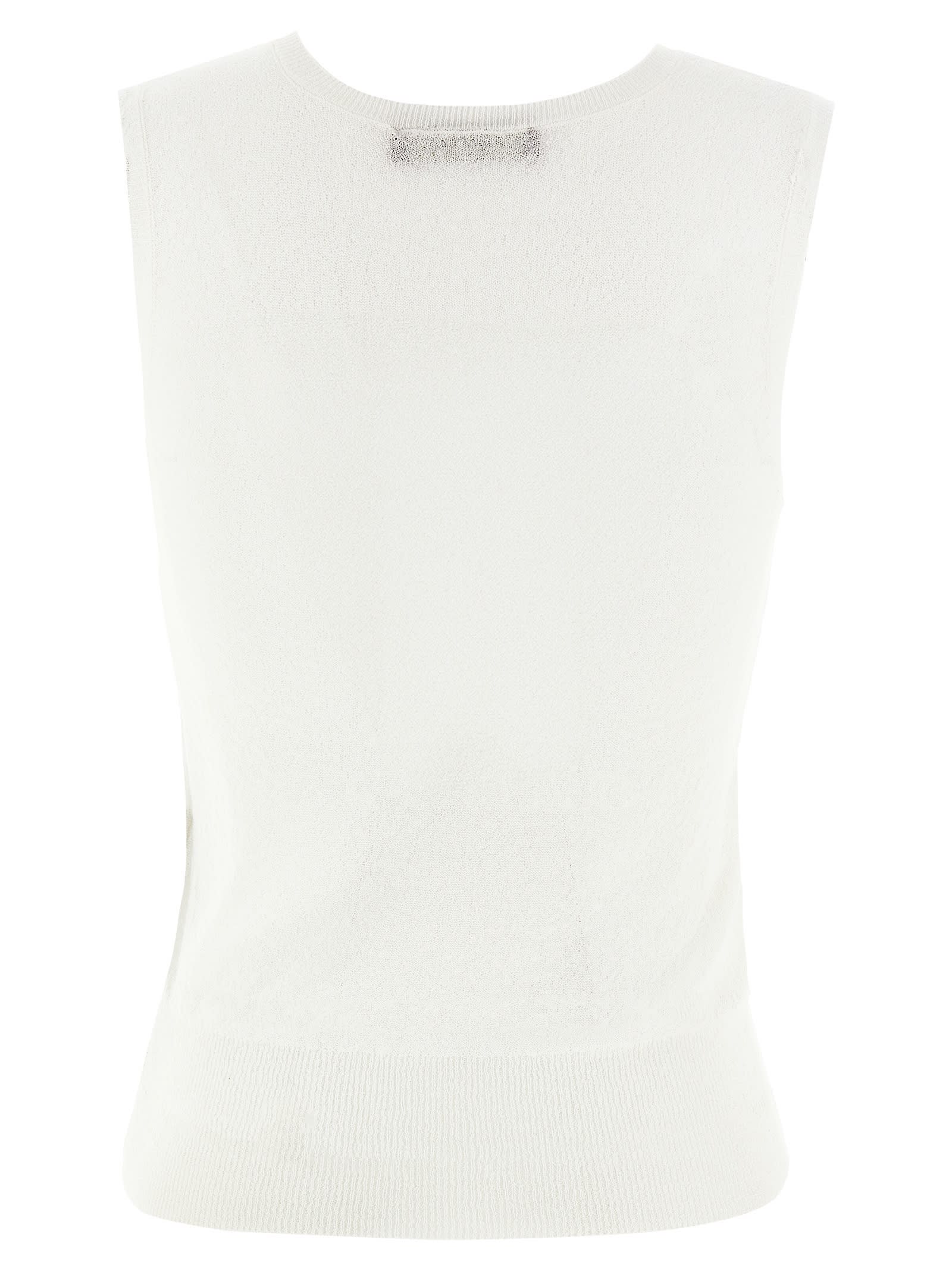 Max Mara Pedone Top In White