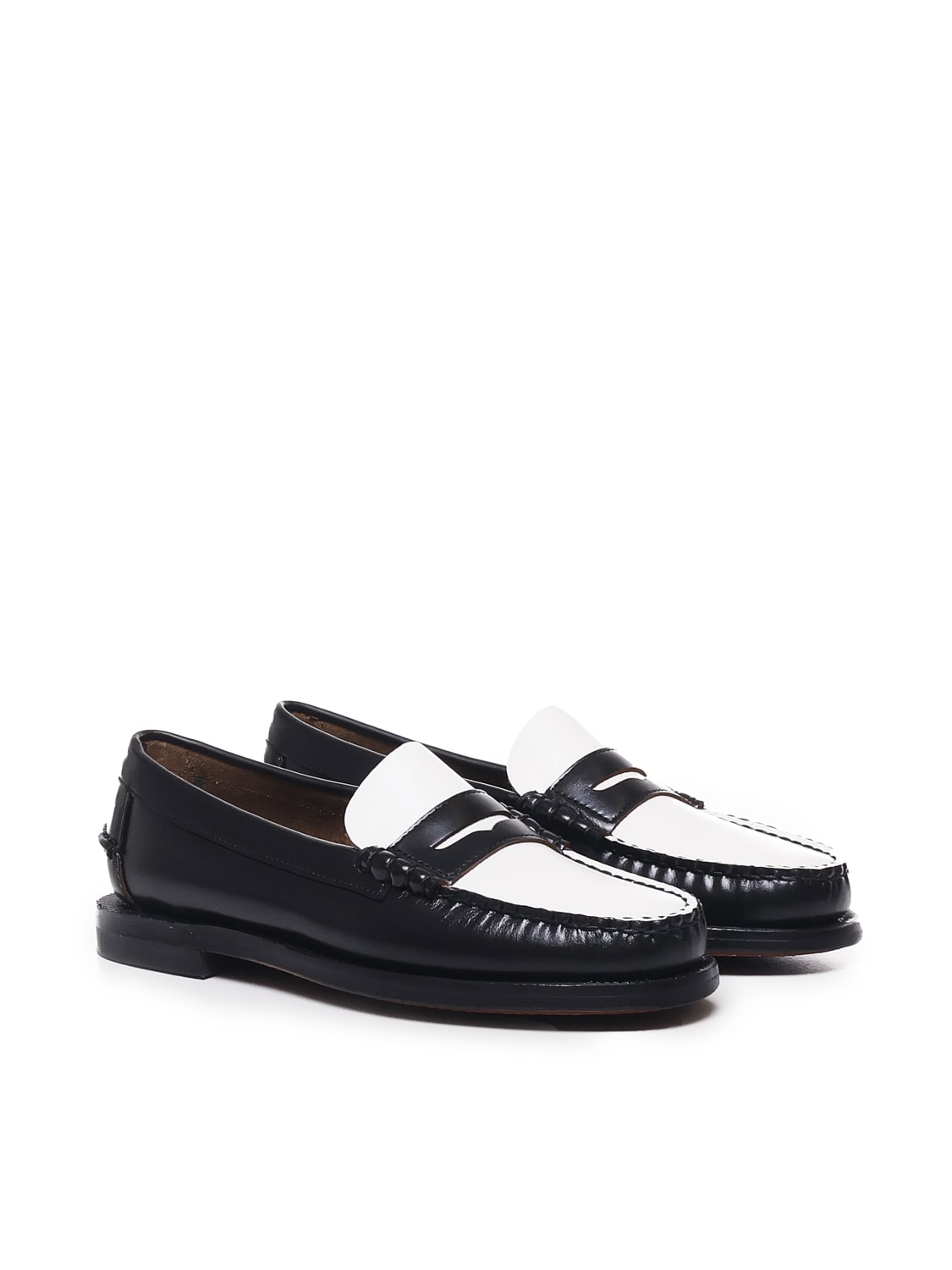 Shop Sebago Classic Dan Loafers In Soft Leather In Black