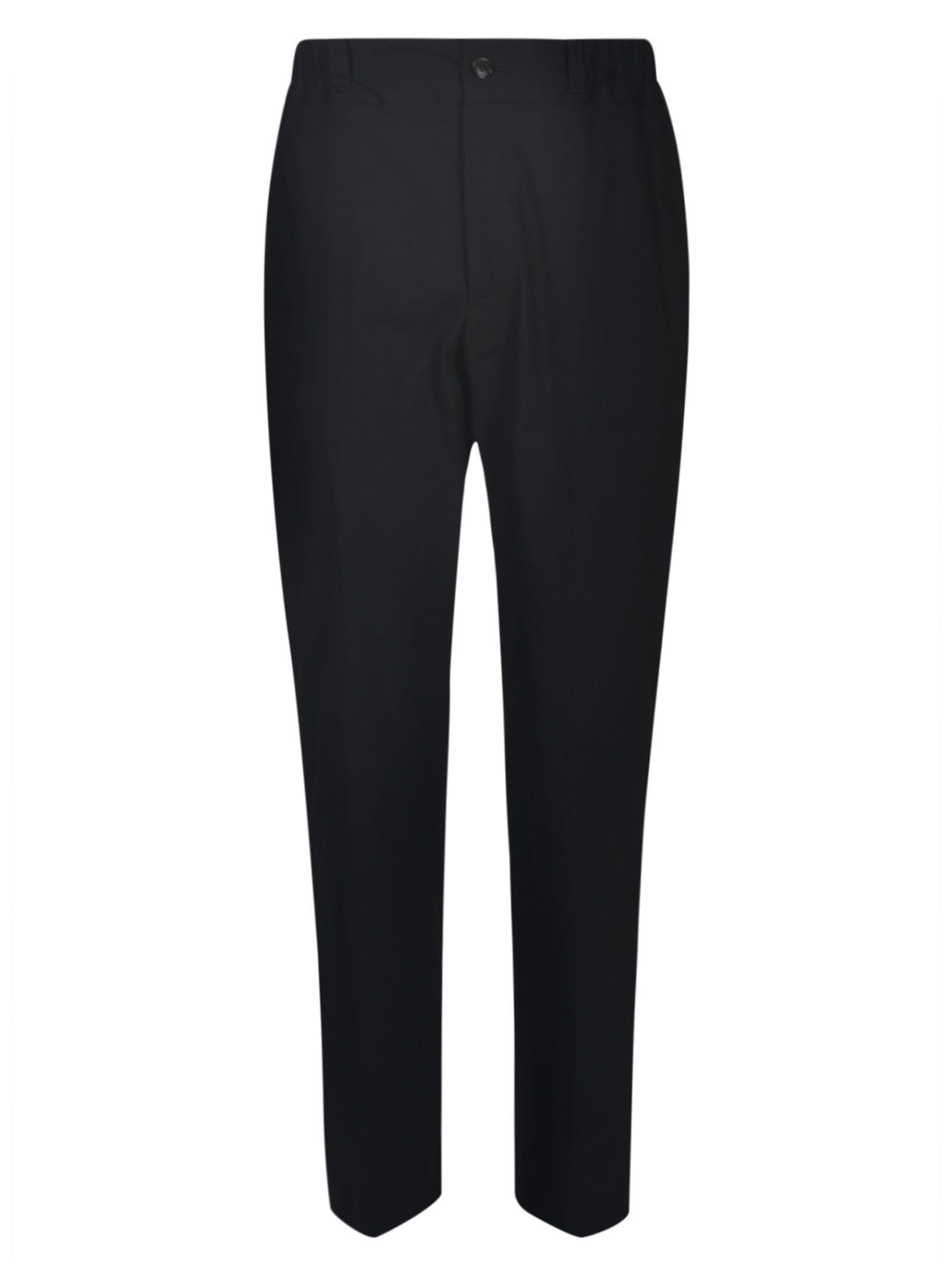 Lanvin Buttoned Fitted Trousers In Black