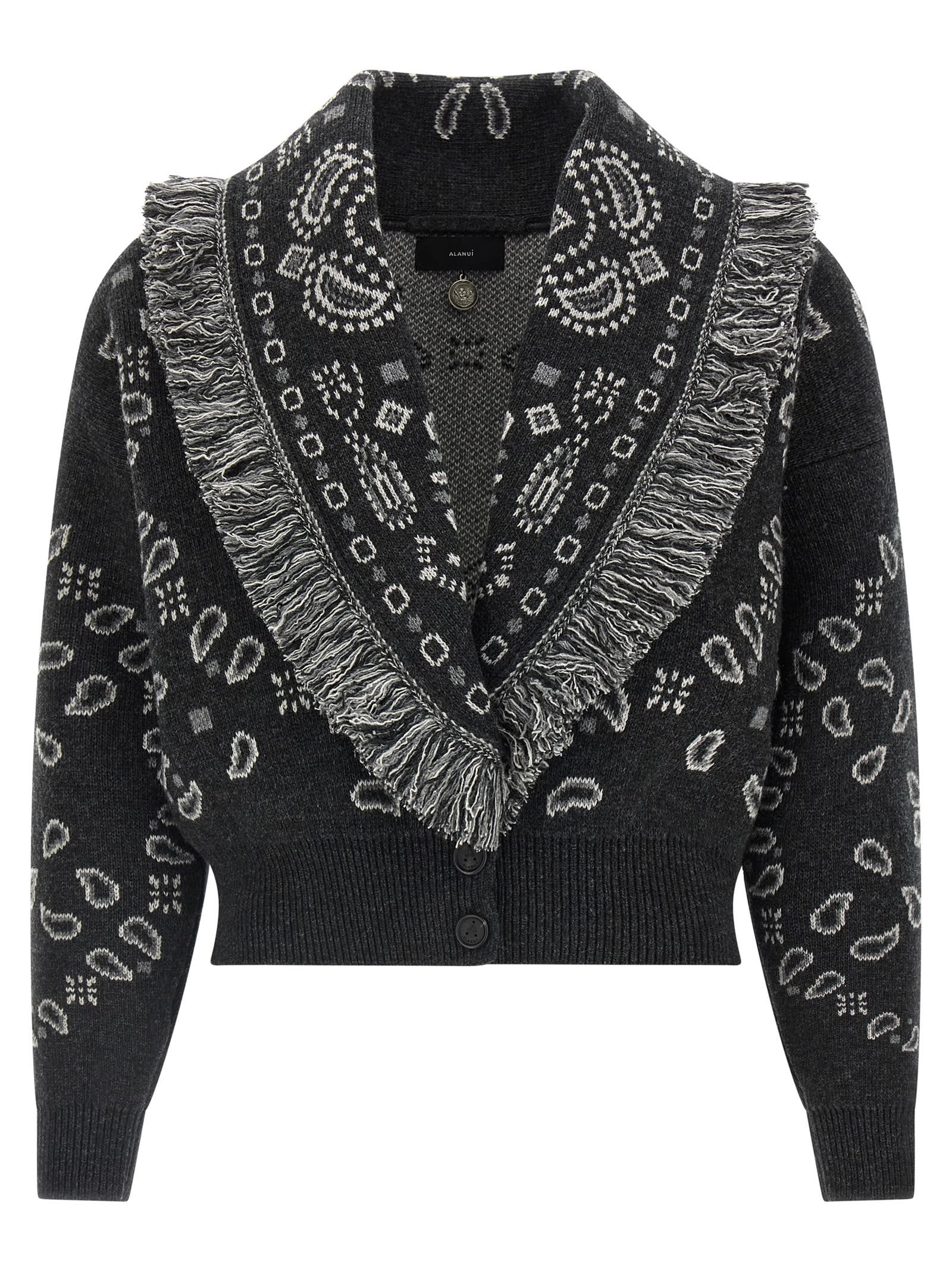 Alanui Icon Bomber Cardigan In Black