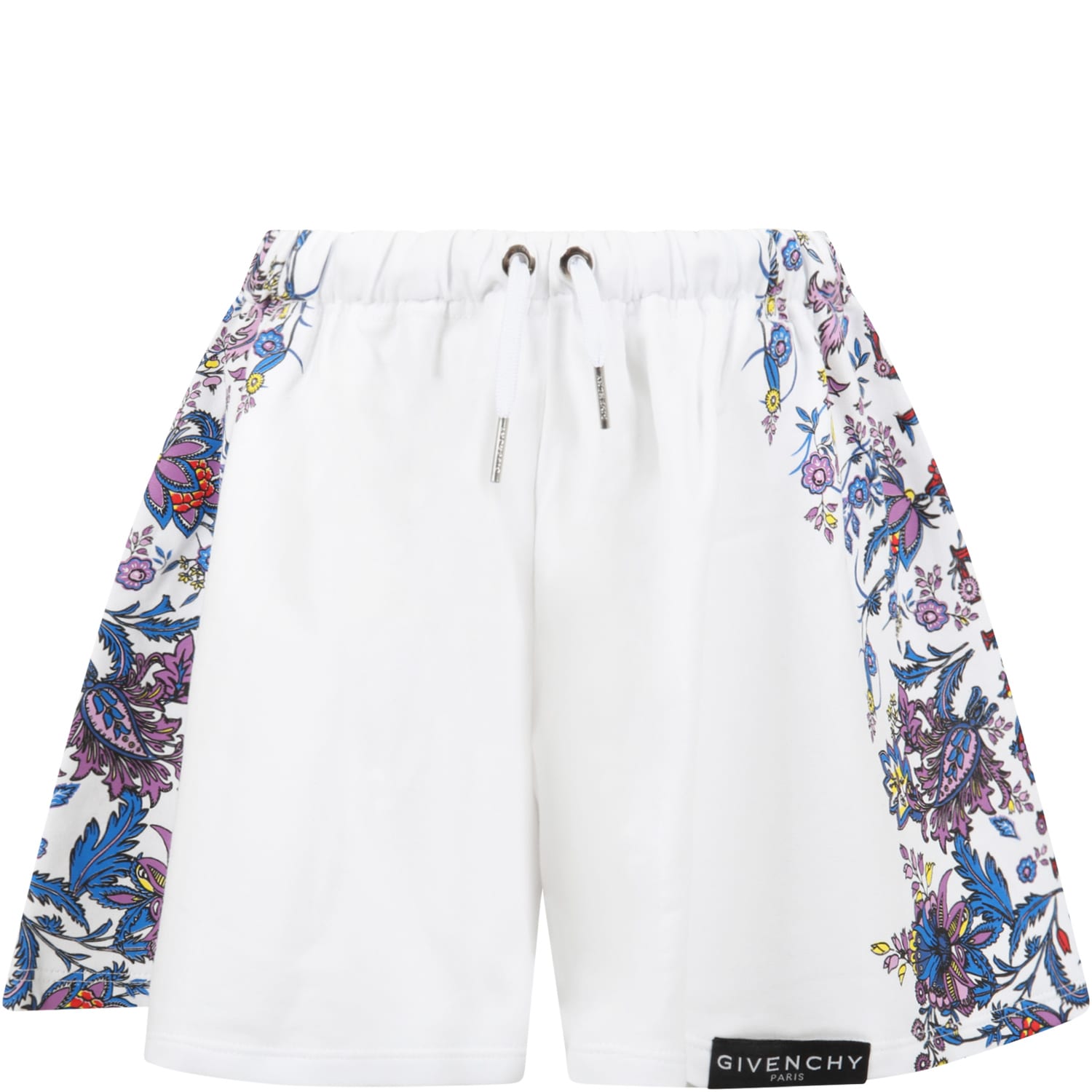 Givenchy White Shorts For Girl With Logo