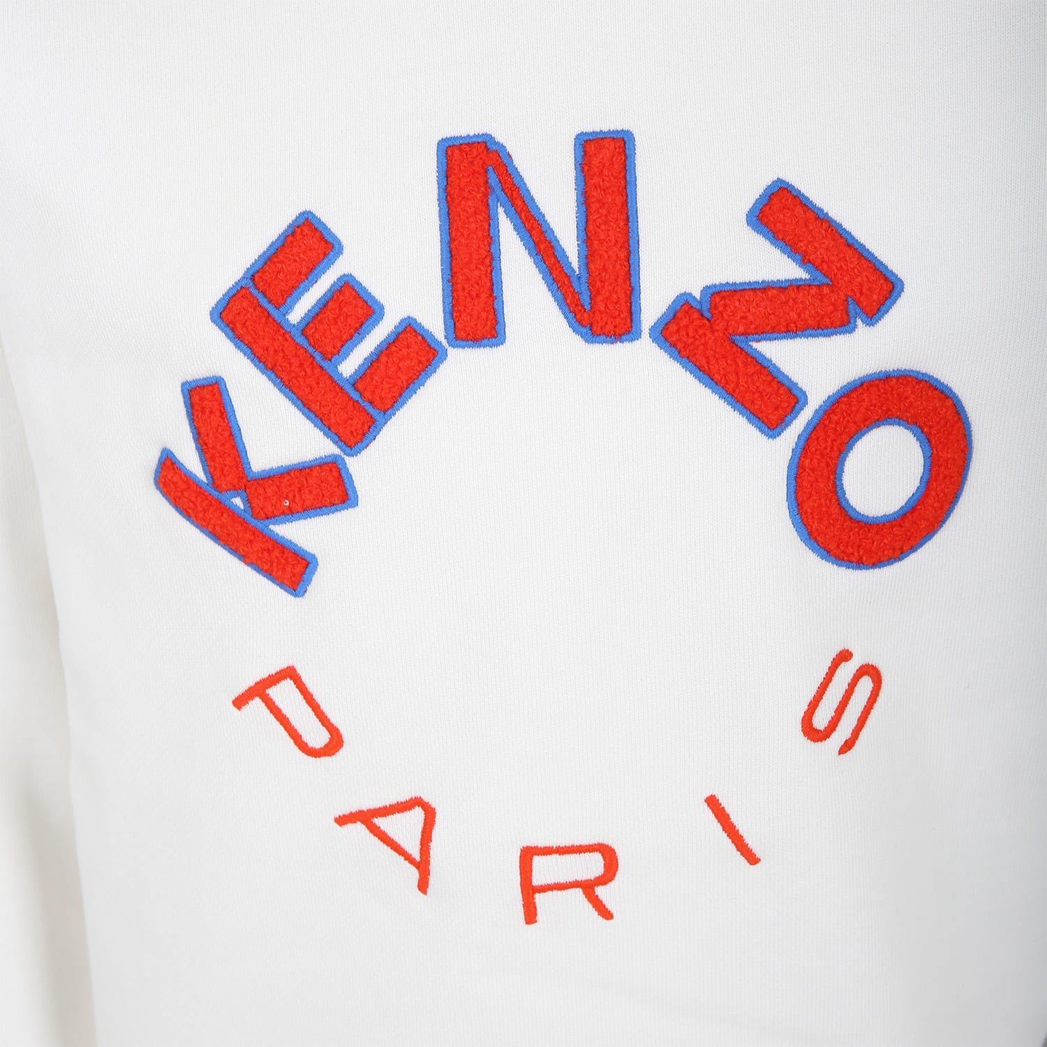 Shop Kenzo Ivory Sweatshirt For Boy With Logo In Avorio