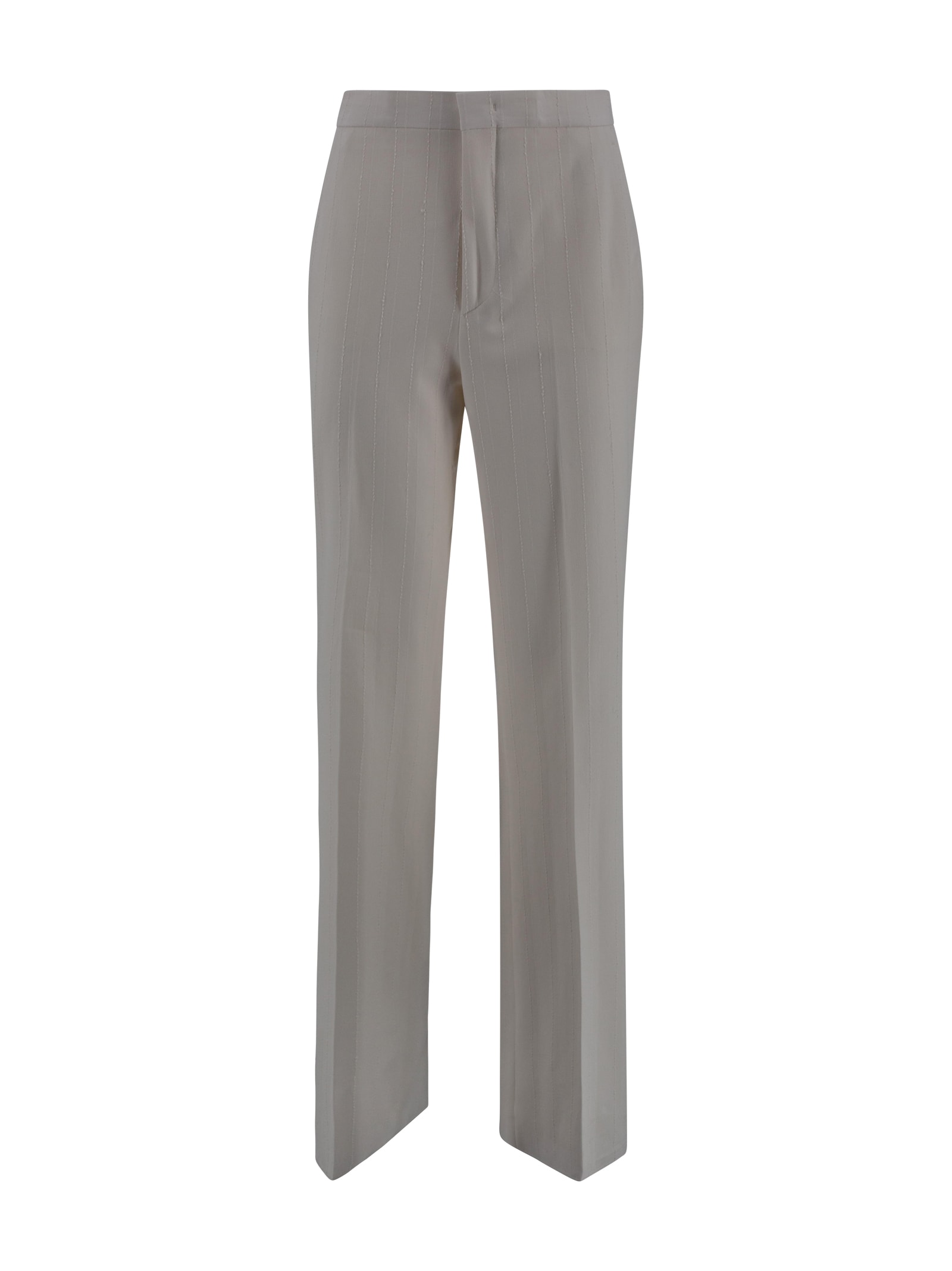 Tagliatore Knee Length Suit Striped Pattern In White
