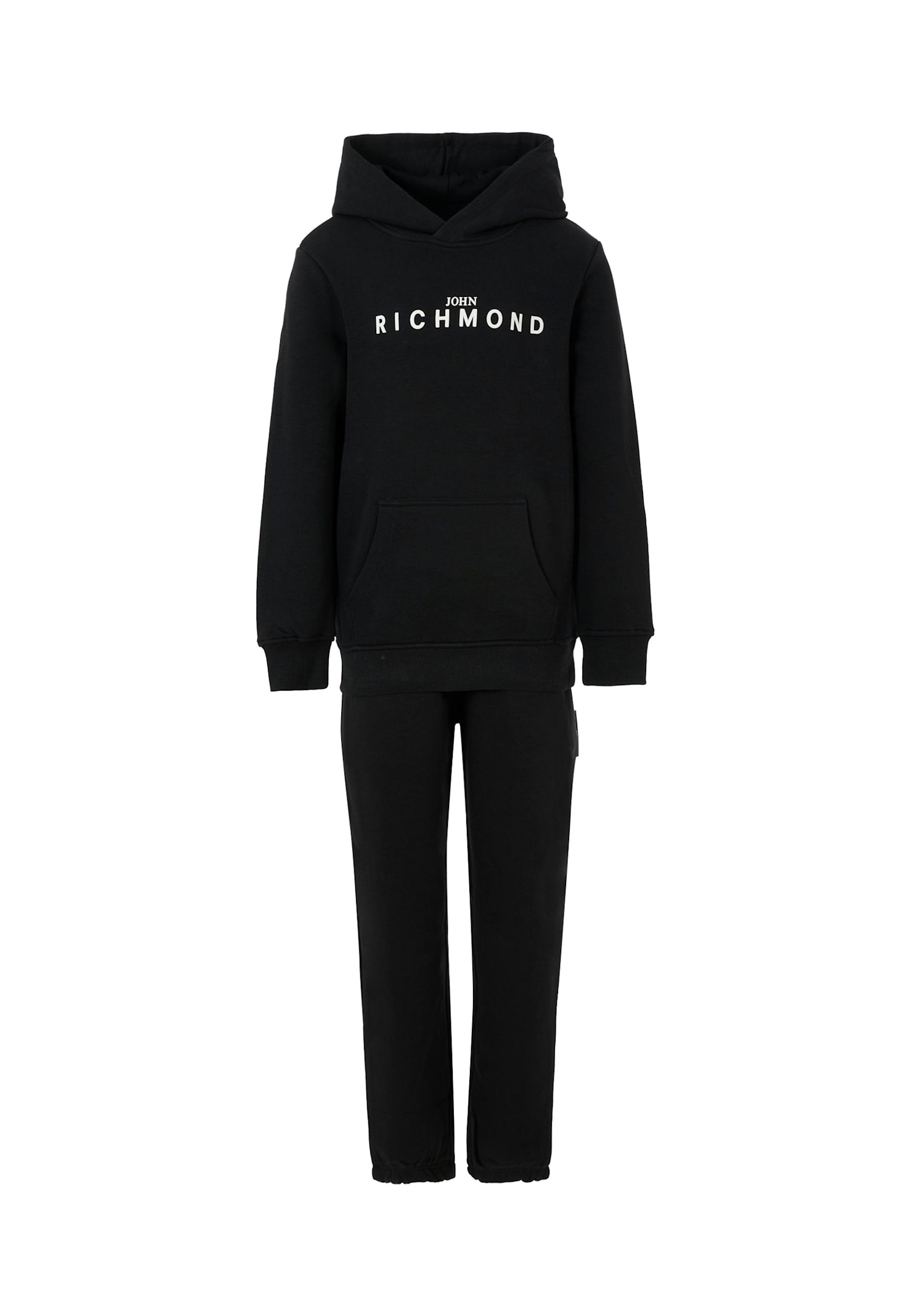 Richmond Black Suit For Boy With Logo In Black