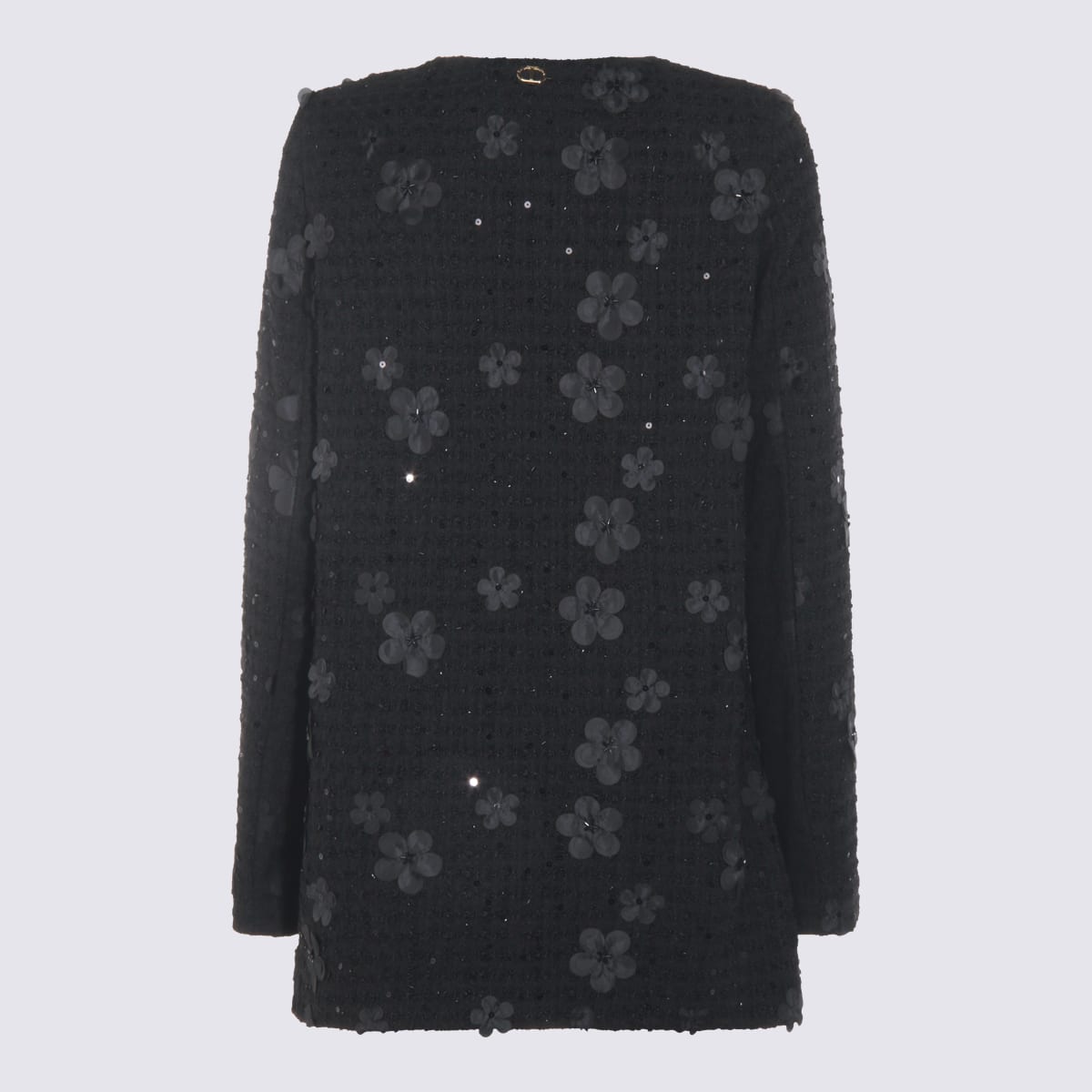 Twinset Black Jacket Frontal Buttons Closure In Black