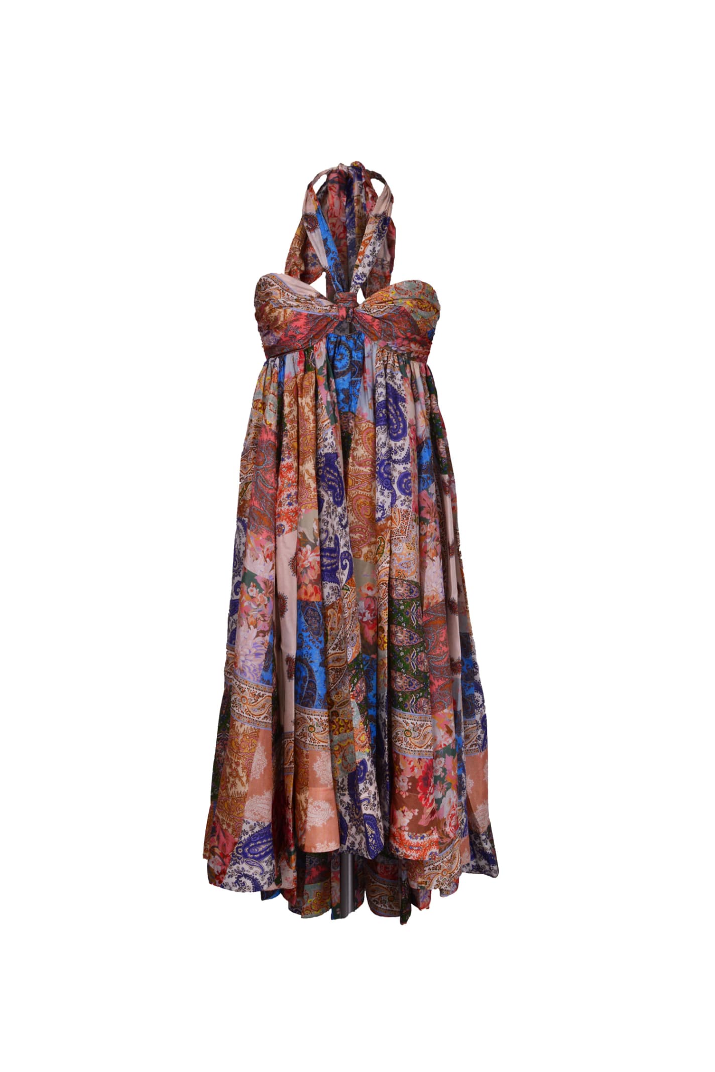 Shop Zimmermann Devi Halter Maxi Dress In Multicolor