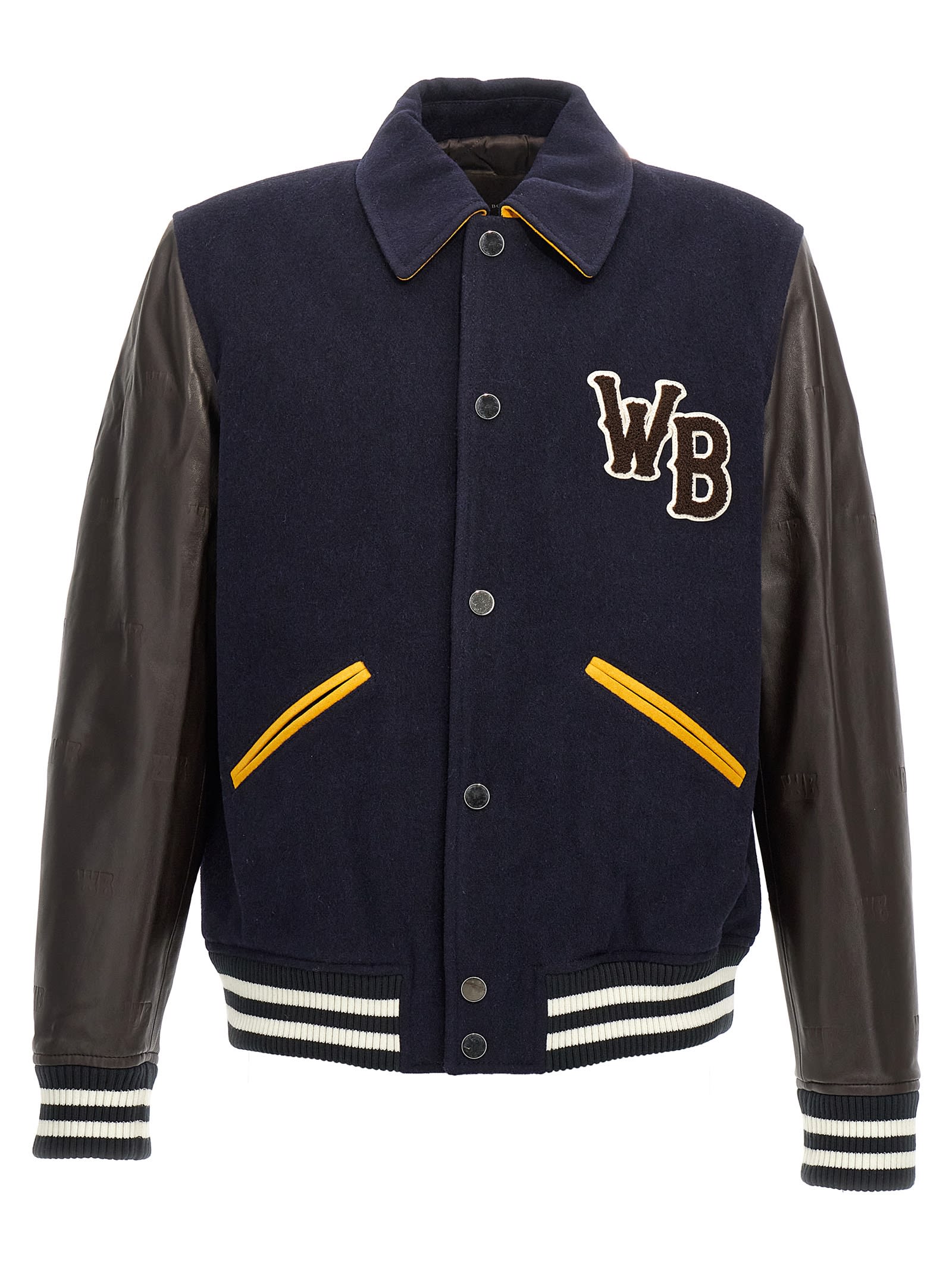 Shop Wales Bonner Prince Varsity Bomber Jacket In Multicolor