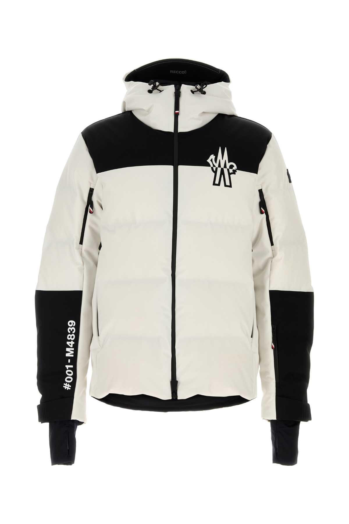 Shop Moncler White Stretch Polyester Curtis Down Jacket In 21d