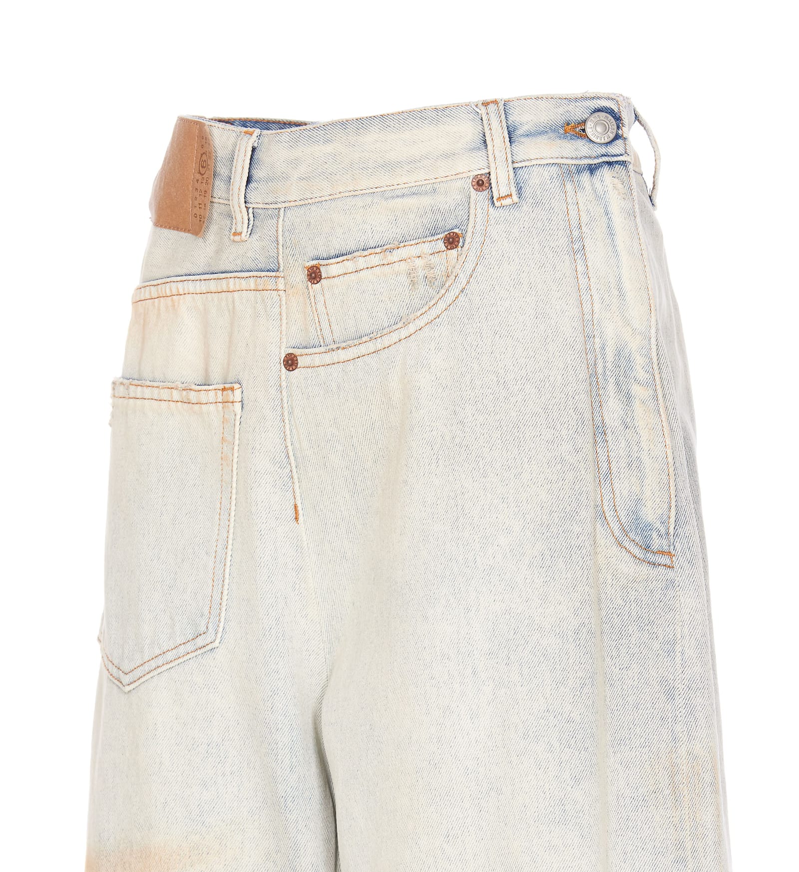 Mm6 Maison Margiela Denim Jeans In White