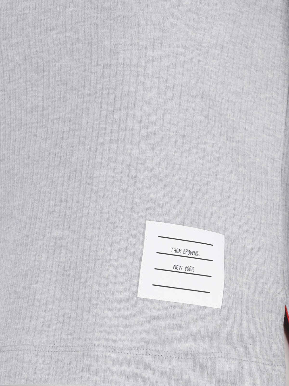 Shop Thom Browne Three Stripes Knit Polo Shirt In Gray