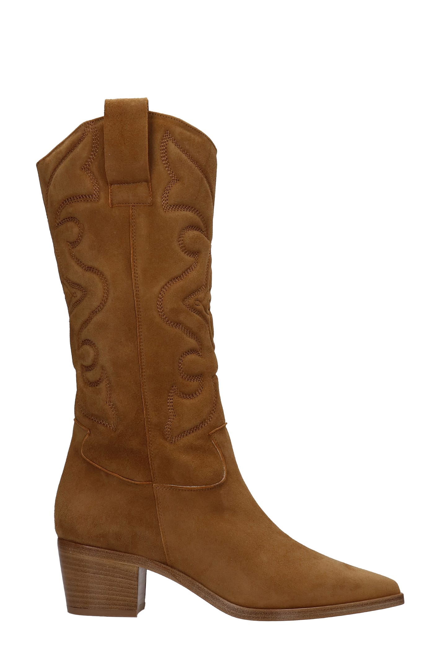 Alchimia Texan Boots In Leather Color Suede